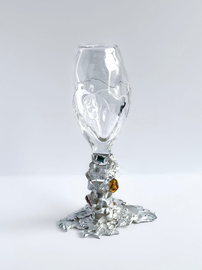 Jewelled Goblet no. 8 x Lindsey Fontijn by Szkło Studio | The Oblist — glass with colorful gemstones
