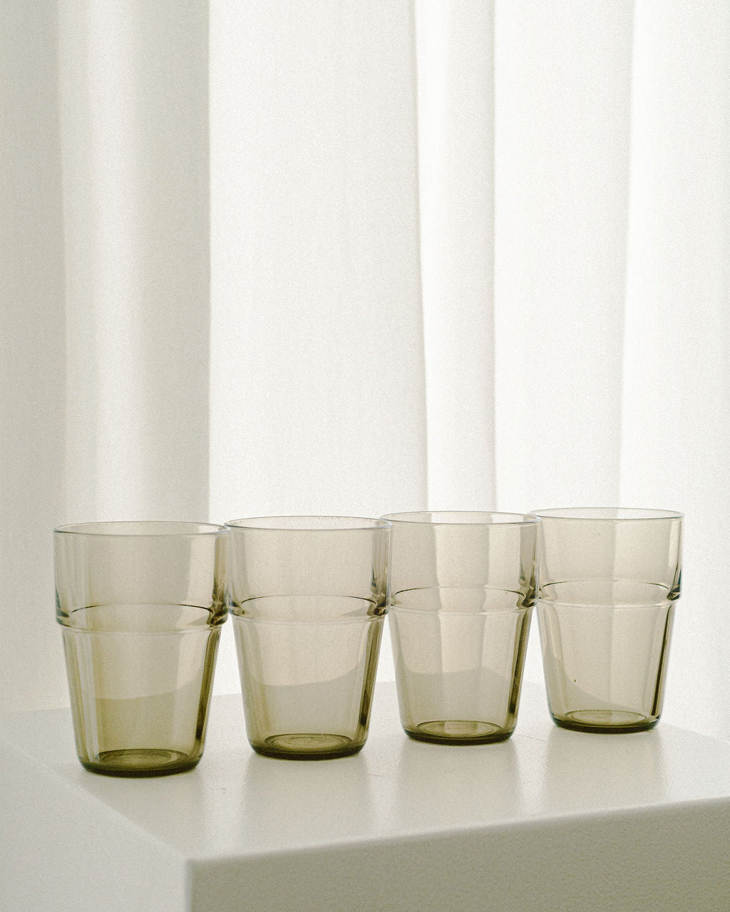 Arcoroc Smoked Brown Glass Tumblers by Arcā Collections | The Oblist — brown glass, modern design