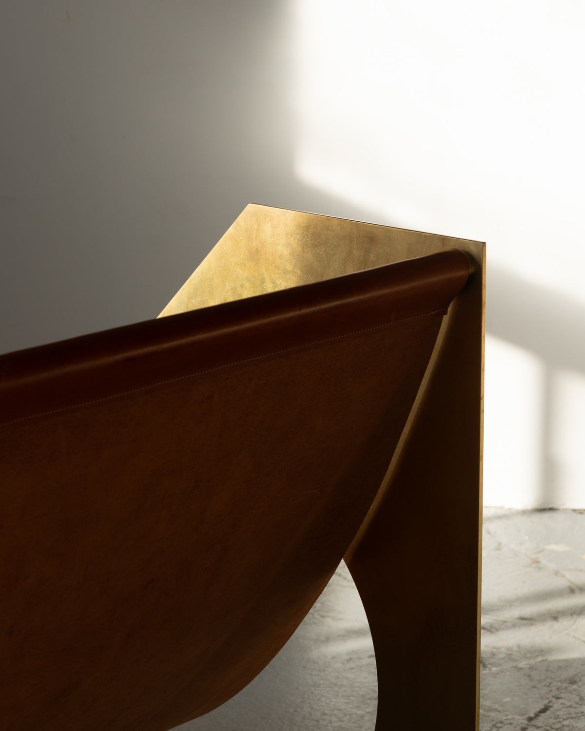 Brass Hublot Chair - Leather — lifestyle setting