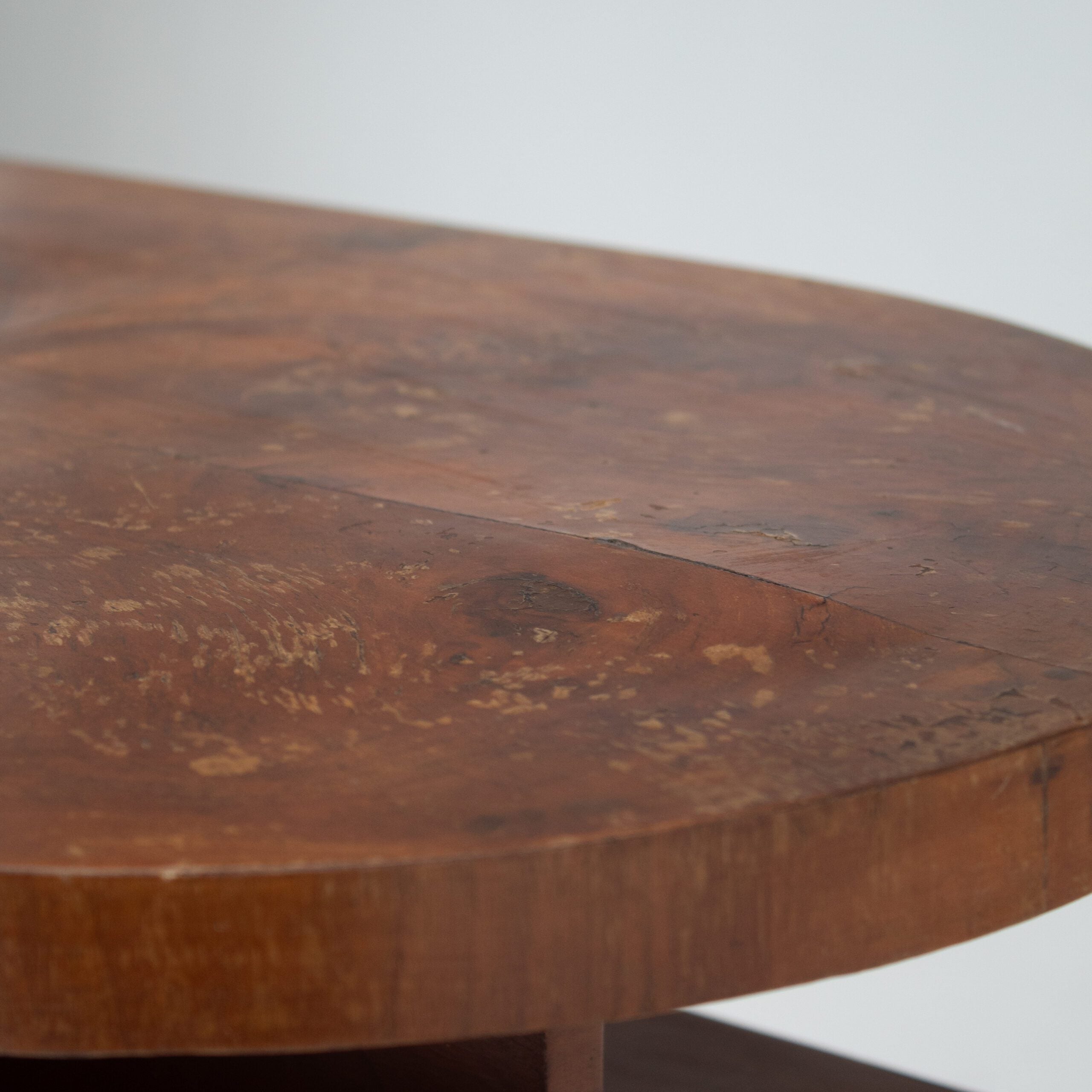 Art Deco Etagere Shelf Unit — close-up of wooden surface texture