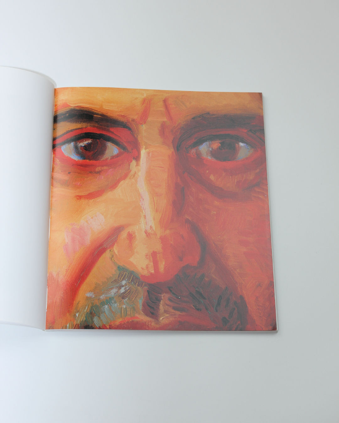 David Hockney: Faces and Spaces Book — side angle of vibrant portrait page