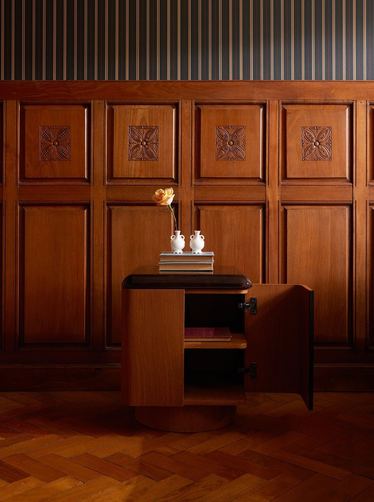 Pair of Various Positions Nightstands — side angle