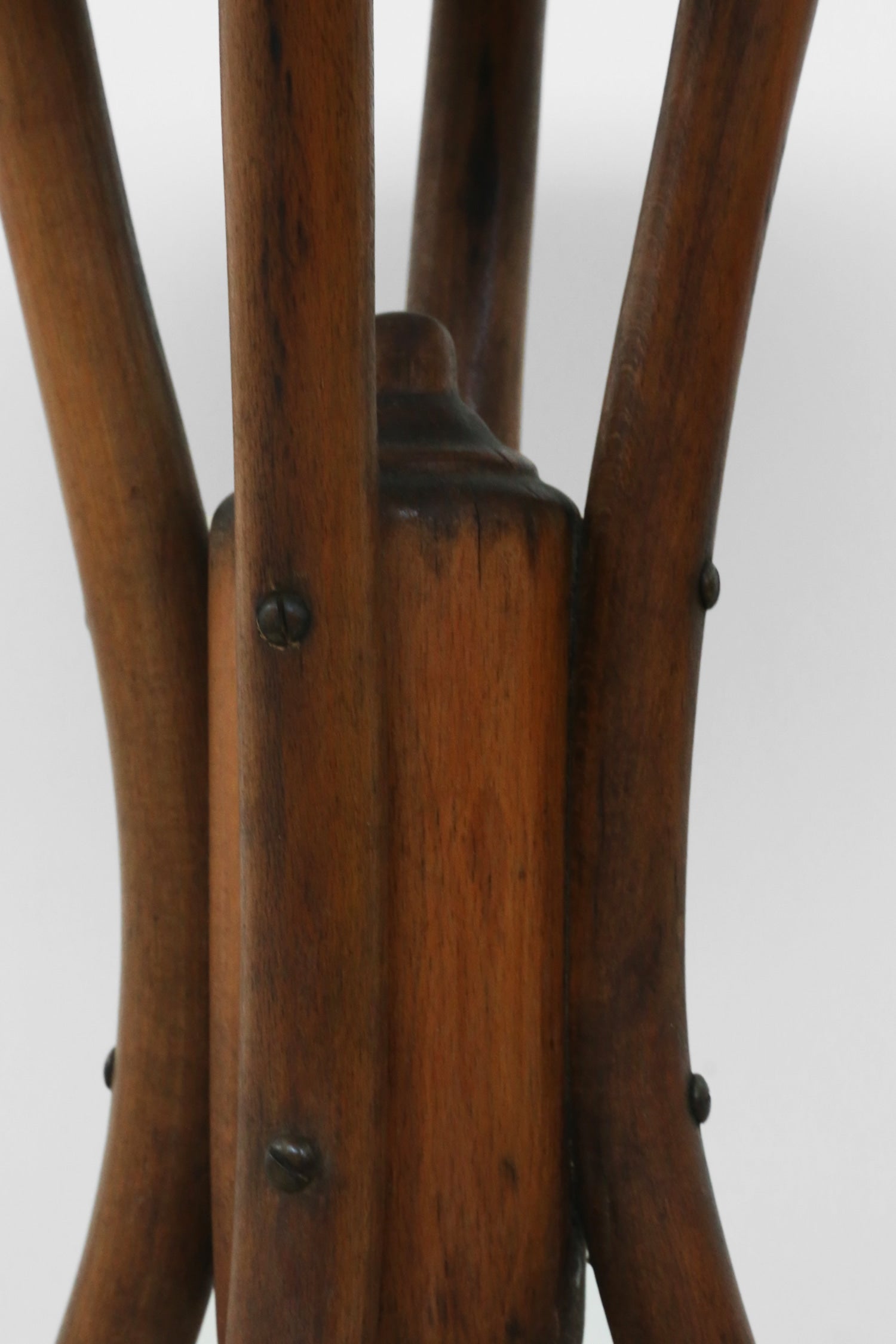 Antique Bentwood Café Table — side angle