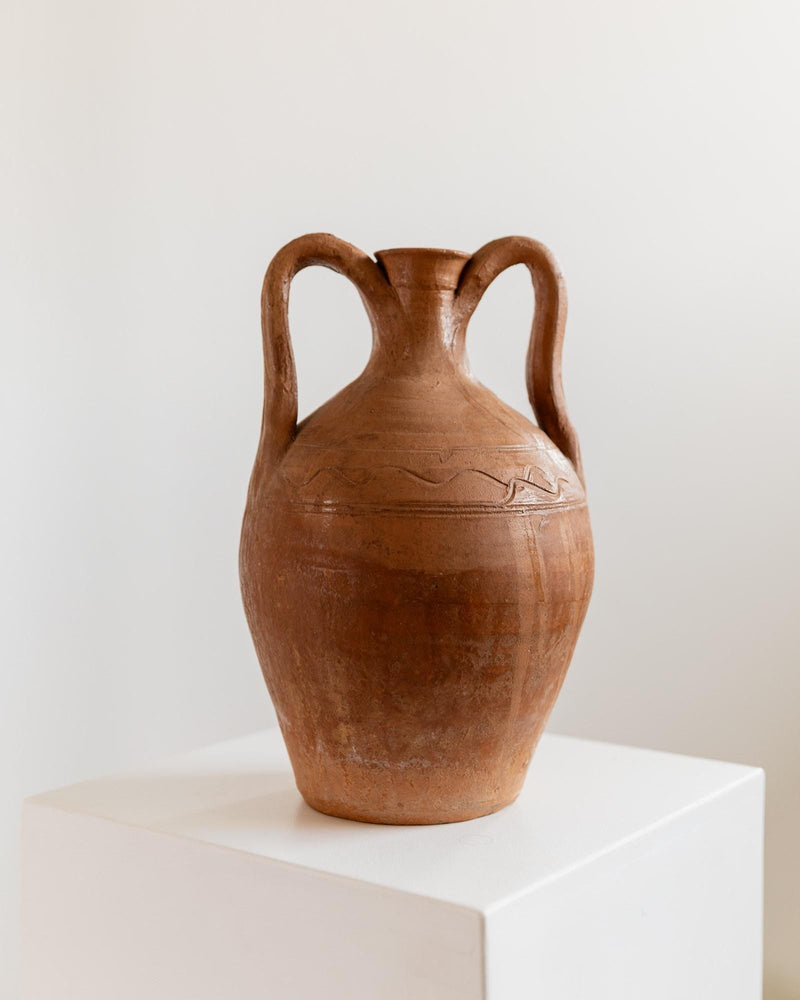 Early 19th Century Terracotta Amphora Vase by Bottega Jacobs | The Oblist — handcrafted terracotta, earthy tones