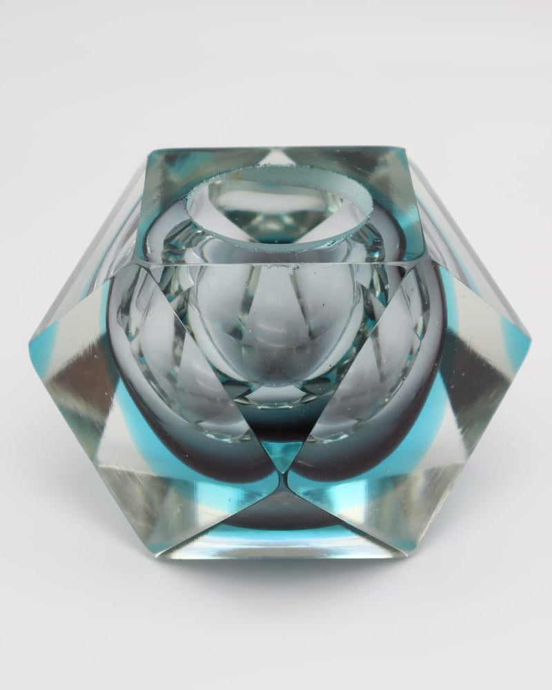 Mid-Century Modern Faceted Murano Sommerso Glass Ashtray by Flavio Poli for Seguso, 1960s by Forma Finds
