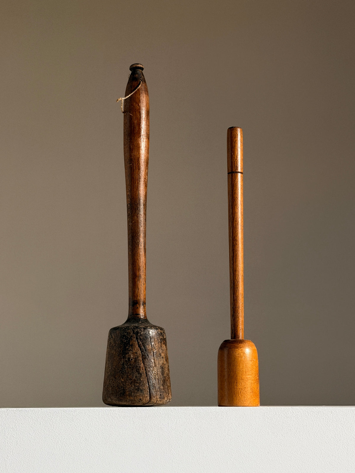 Set of two solid wood sculptures, French folk art, 19th century. by Figuresdesign | The Oblist