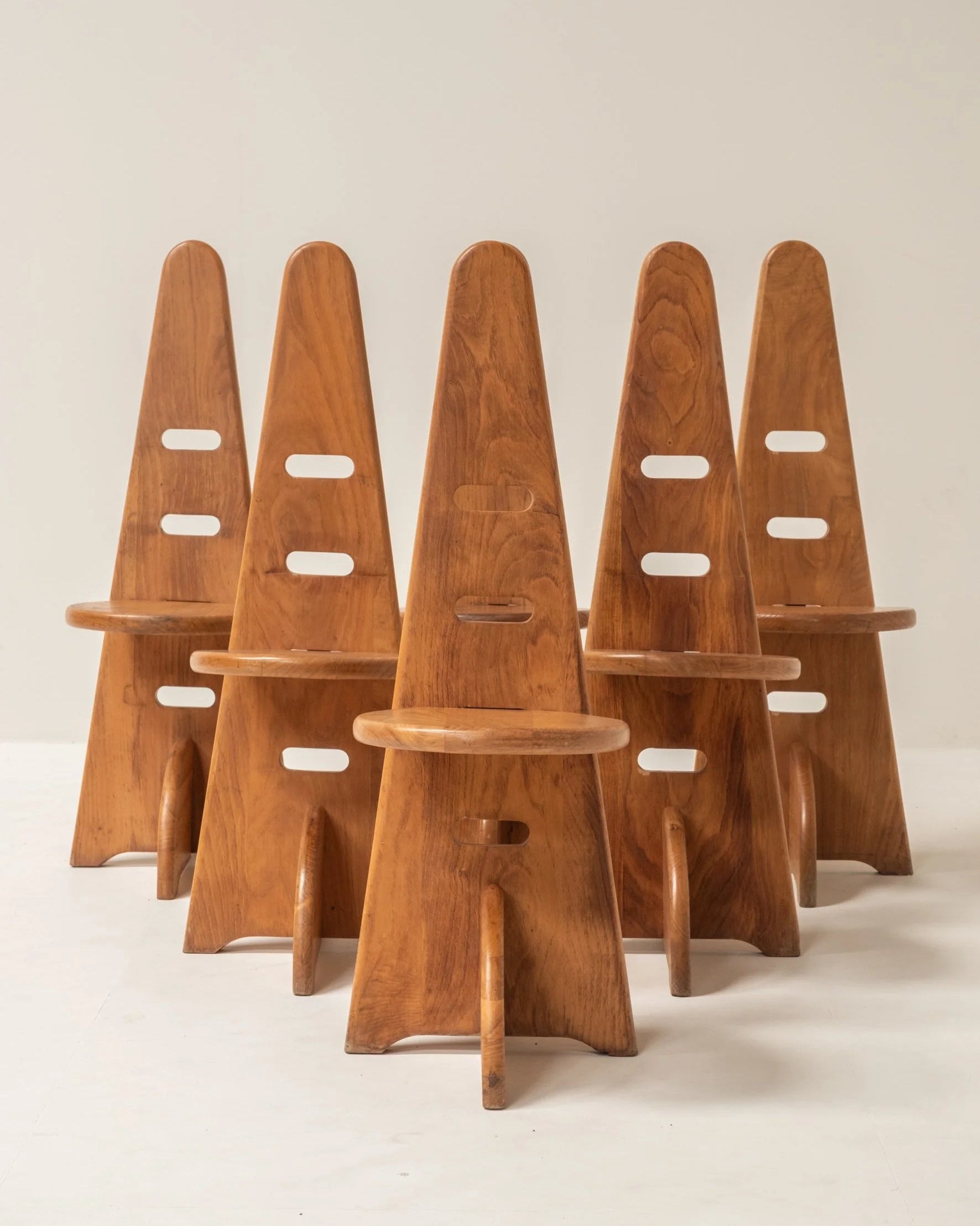 Set of Six Chairs in the Style of Gijs Boelaars — close-up