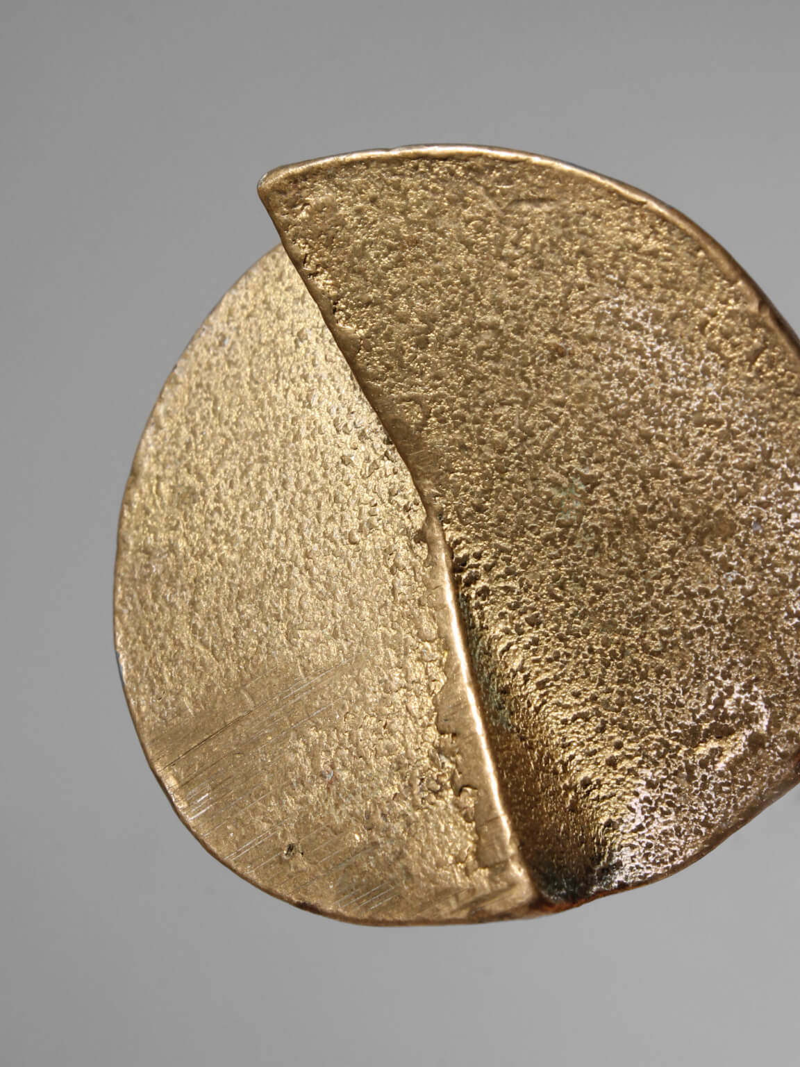 Brutalist Bronze Bottle Stopper — side angle
