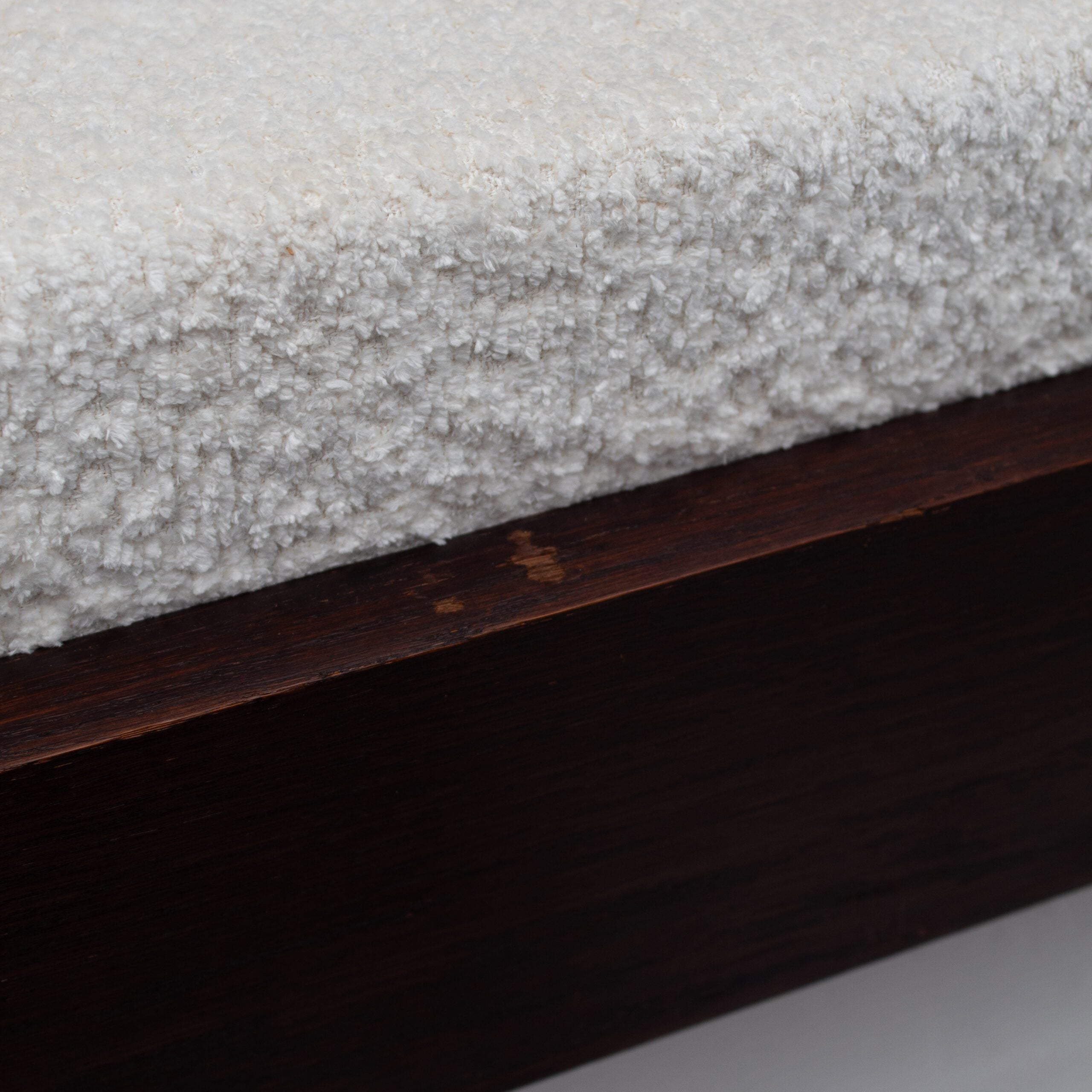Mid-Century Wooden Bed with Sculptural Headboard — view 9
