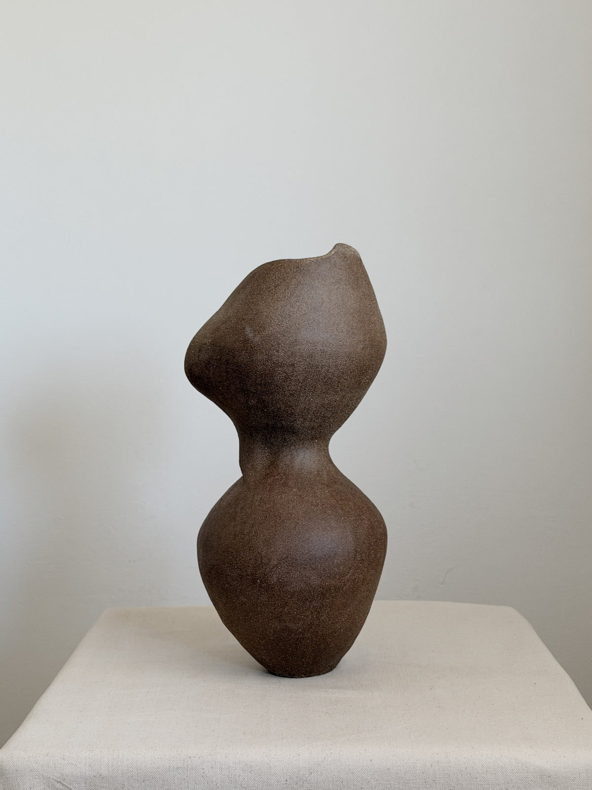 Sculptural Vase in Ceramic | Japandi Style Ceramic Sculpture — in context