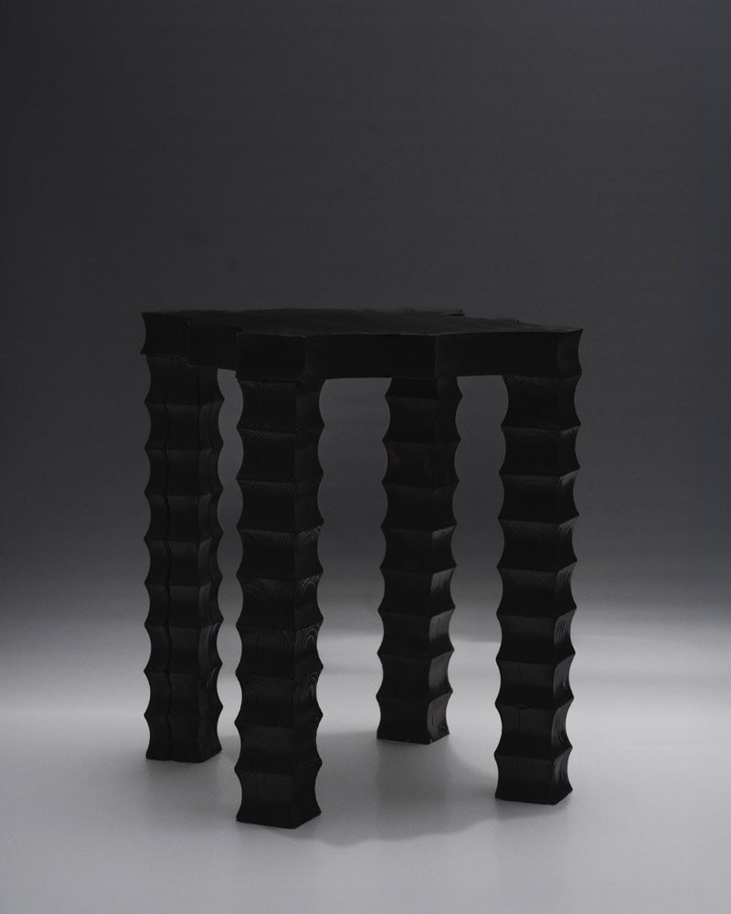 The Spiky Stool — close-up of black sculptural legs