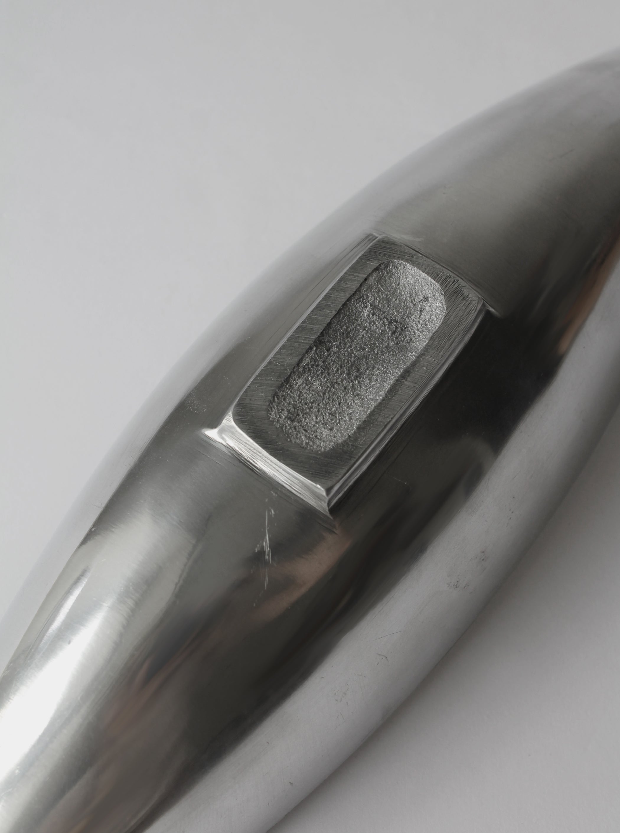 Polished Aluminum Medium Long Deep Bowl