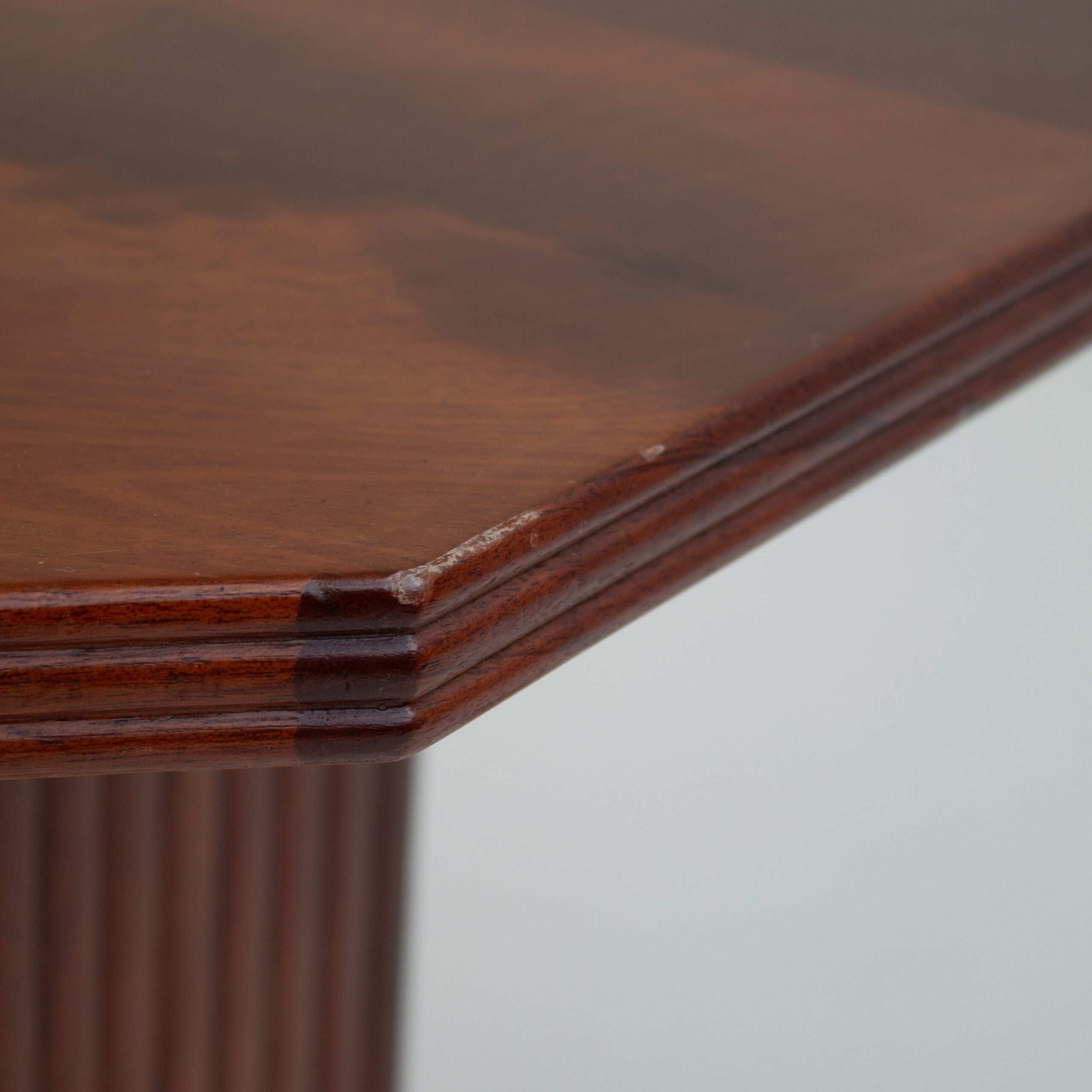 Michel Briard Hexagonal Pedestal Table in Mahogany — additional view