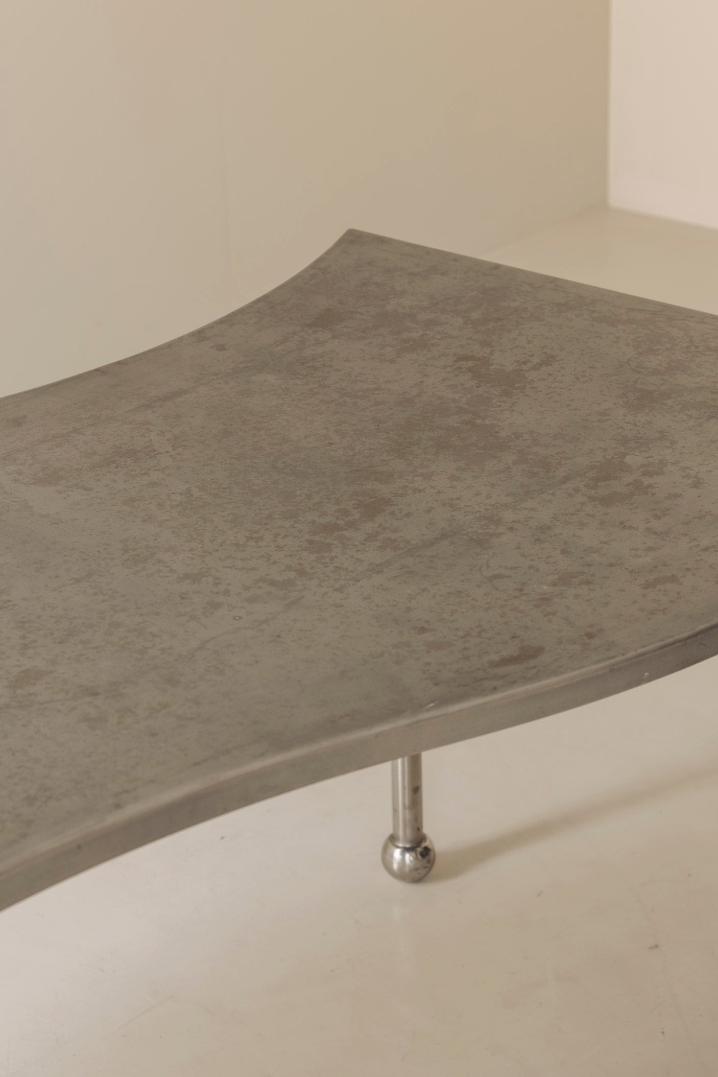 Postmodern Steel Free-Form Dining Table, France 1980s — lifestyle setting