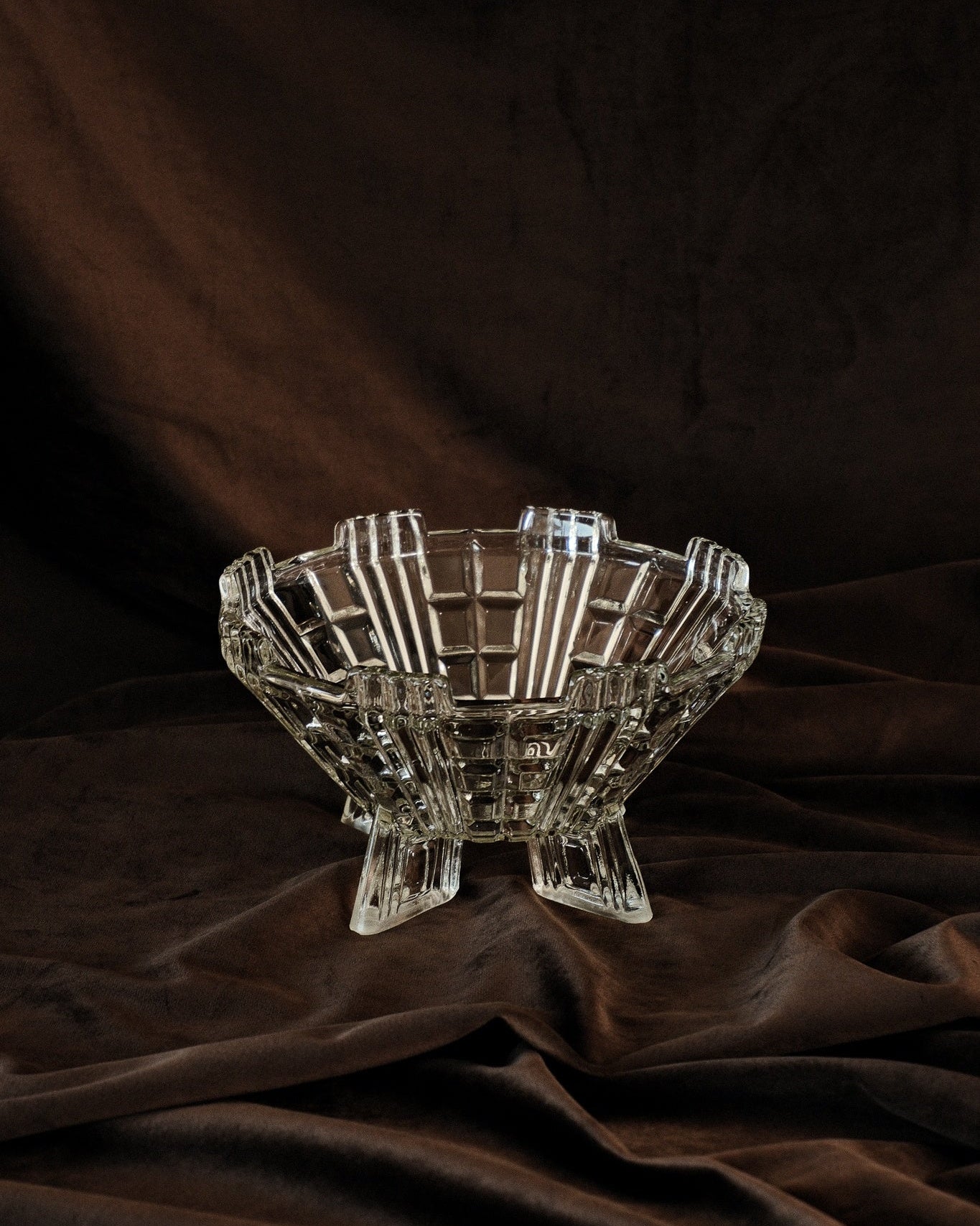 Art Deco Geometric Crystal Bowl by Truffe Studio | The Oblist