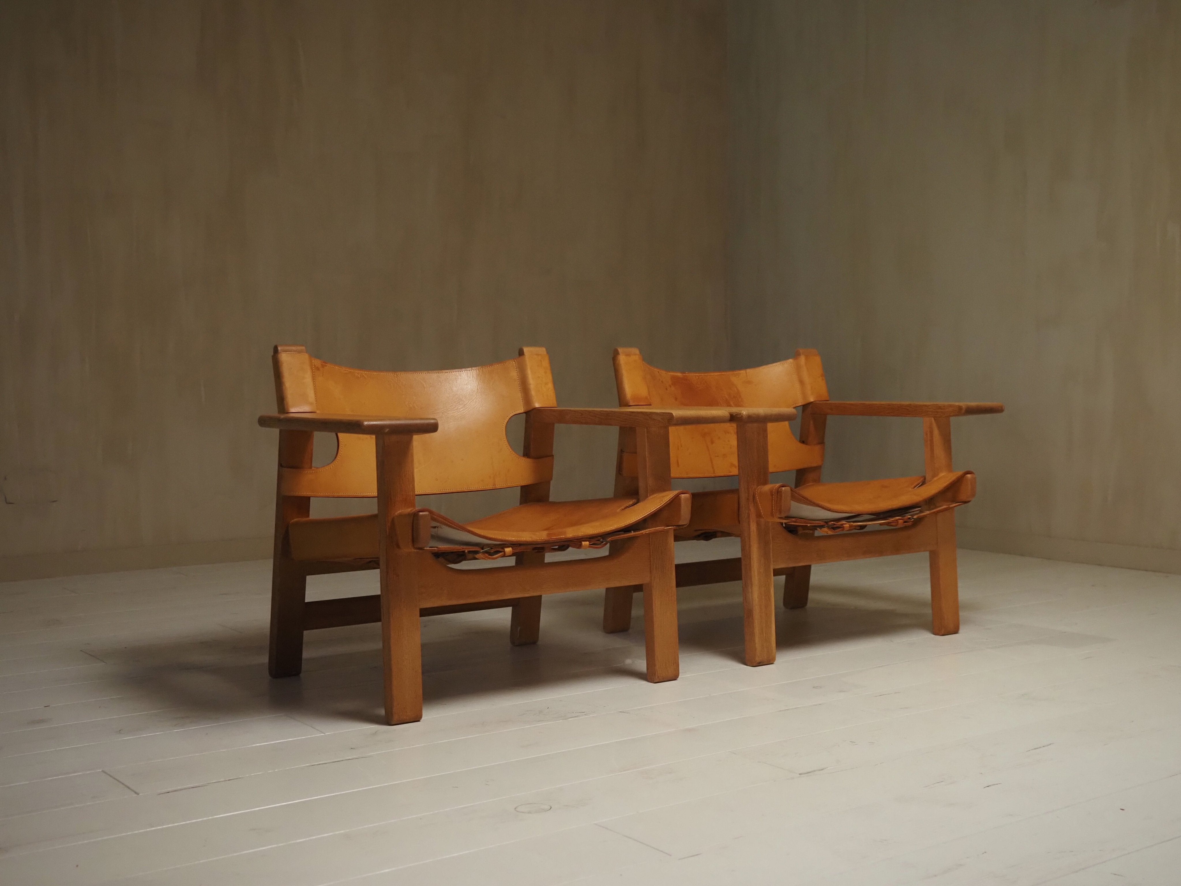Pair of Børge Mogensen Spanish Chairs, 1960s — close-up