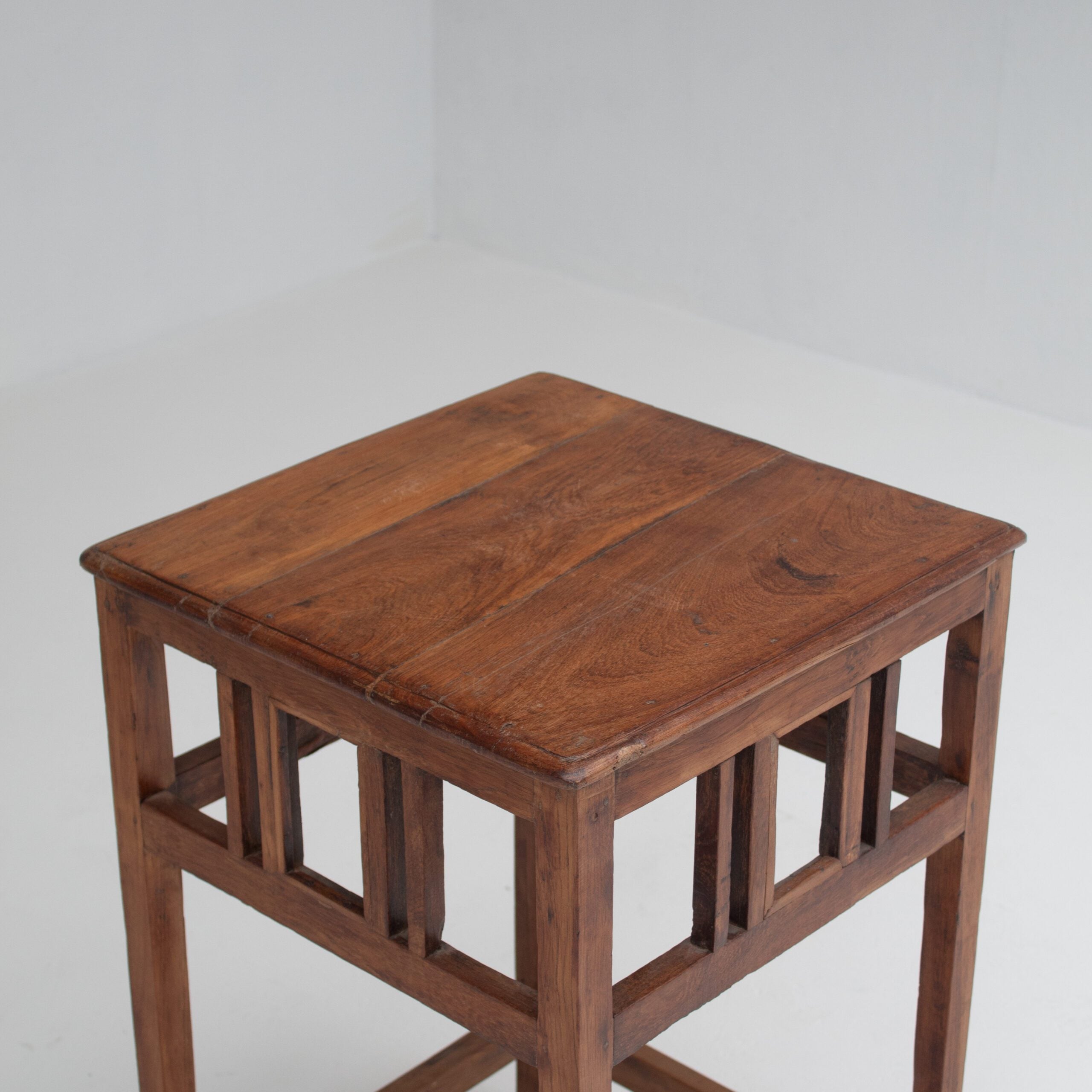 Solid Wood Side Table — side angle