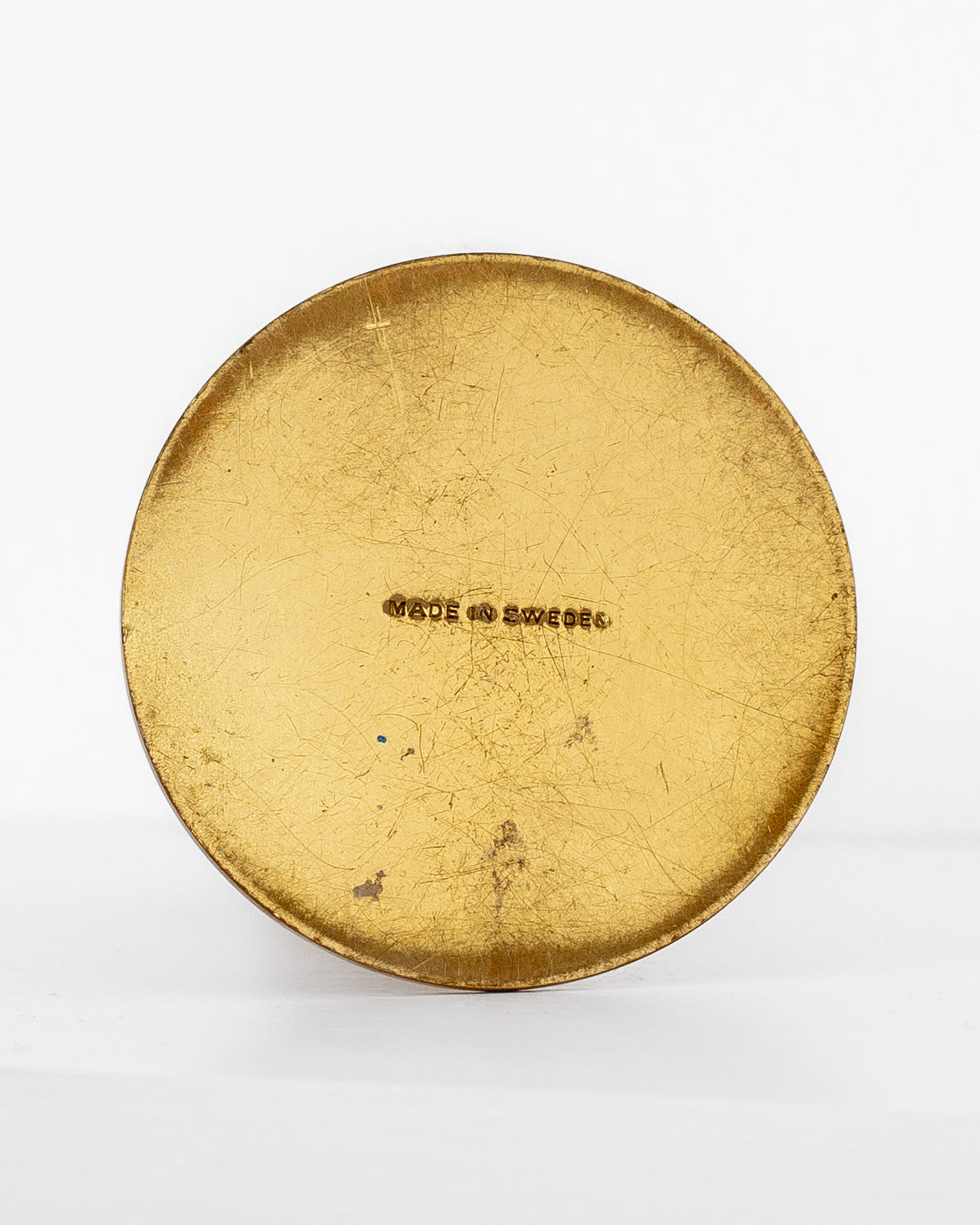 Vase en Laiton de Style Scandinave des Années 50 par Ystad Metall