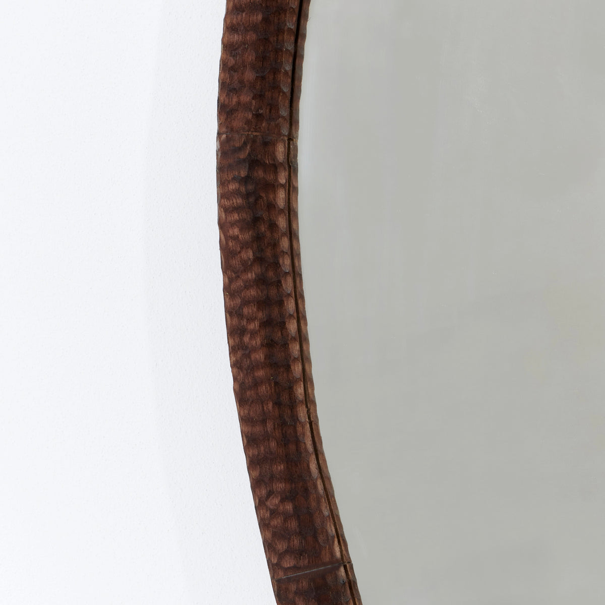 Oval Amarante gouged wood Mirror — additional view