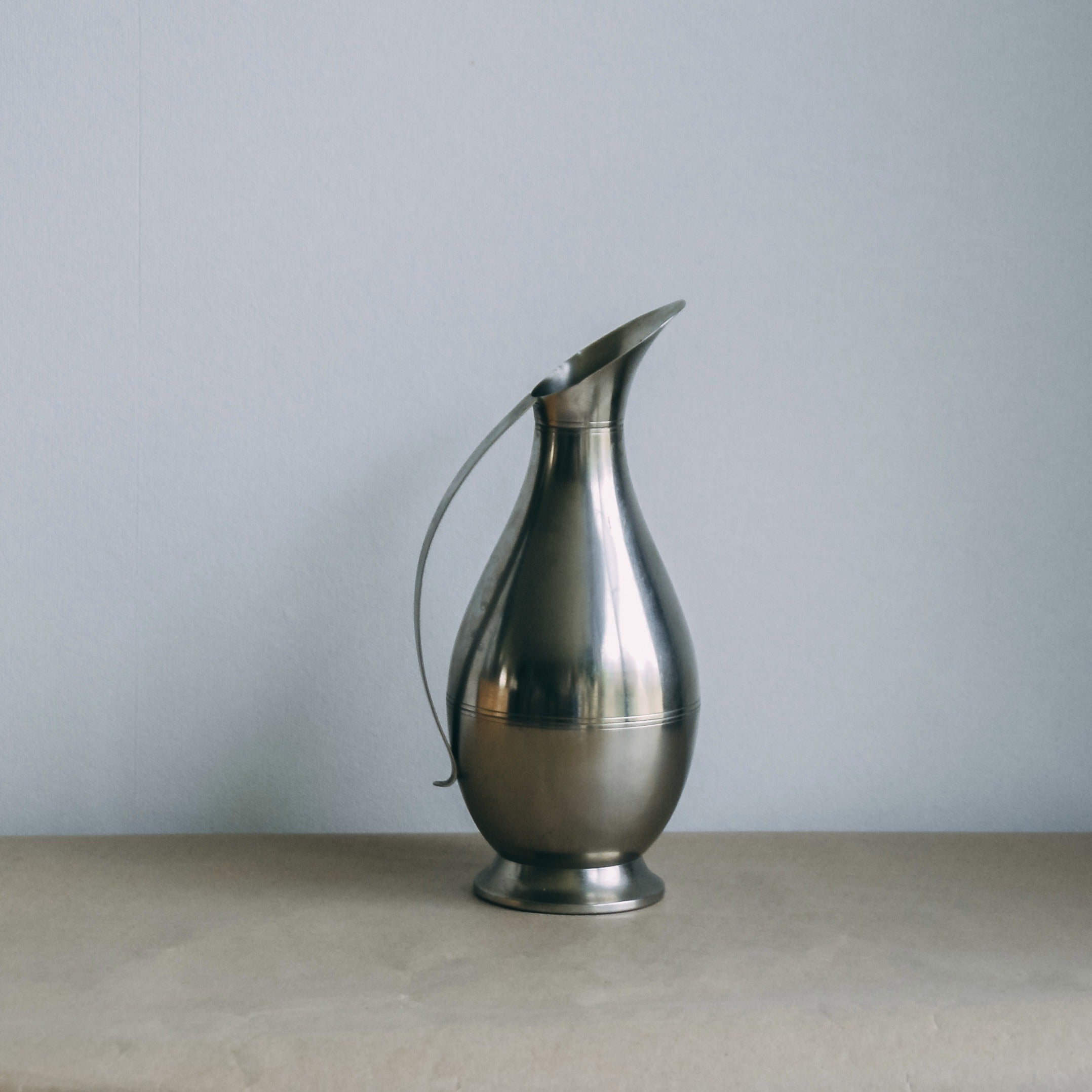 Jeka Tiel Pewter Pitcher — detail view