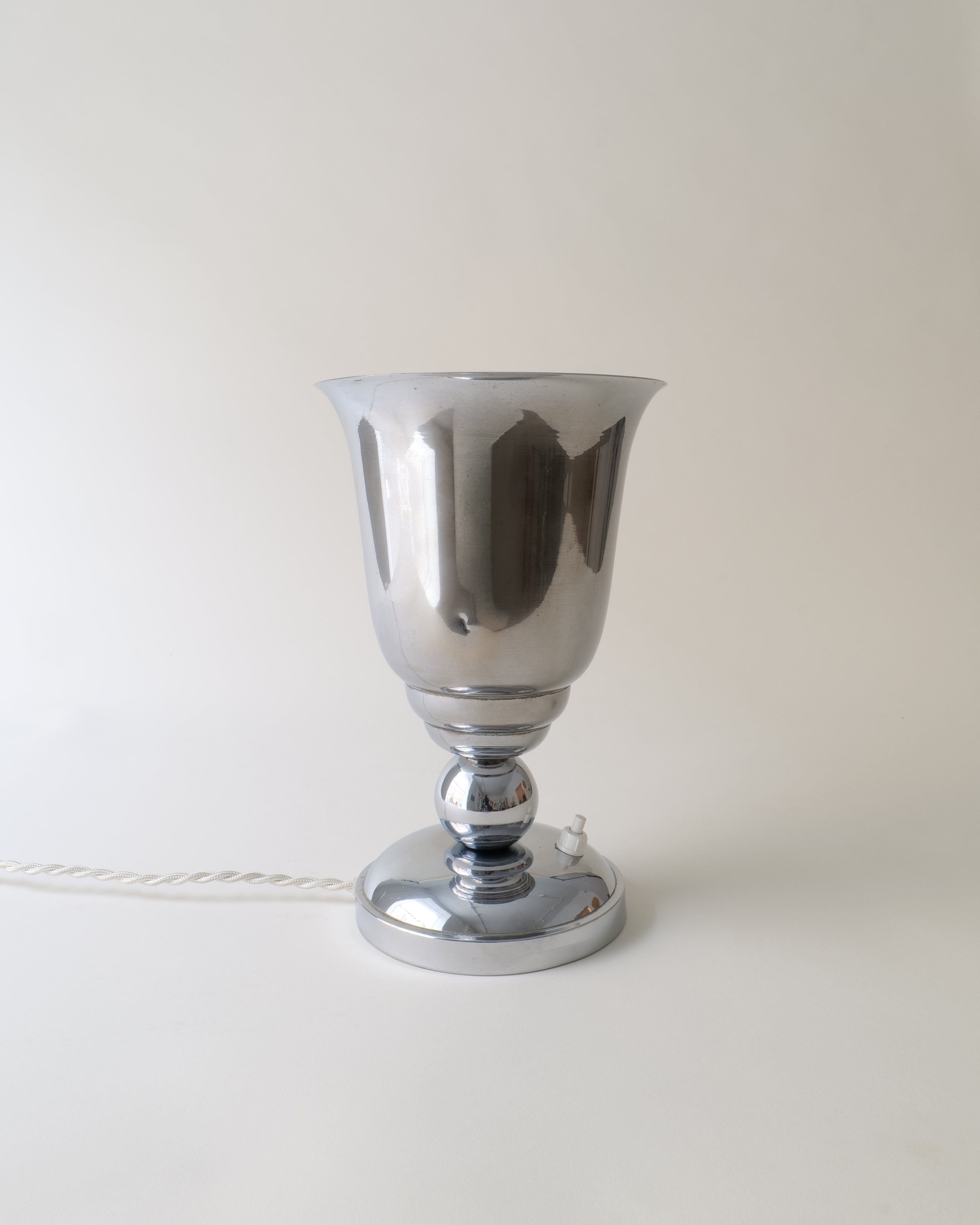 French Art Deco Uplighter Table Lamp 1930s — side angle