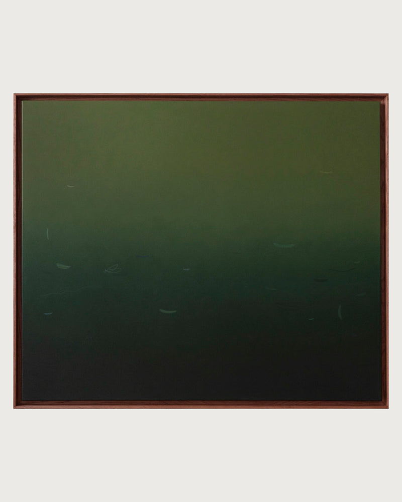 Within Canopy #2 Painting by Rebecca von Matérn | The Oblist — green gradient, contemporary artwork