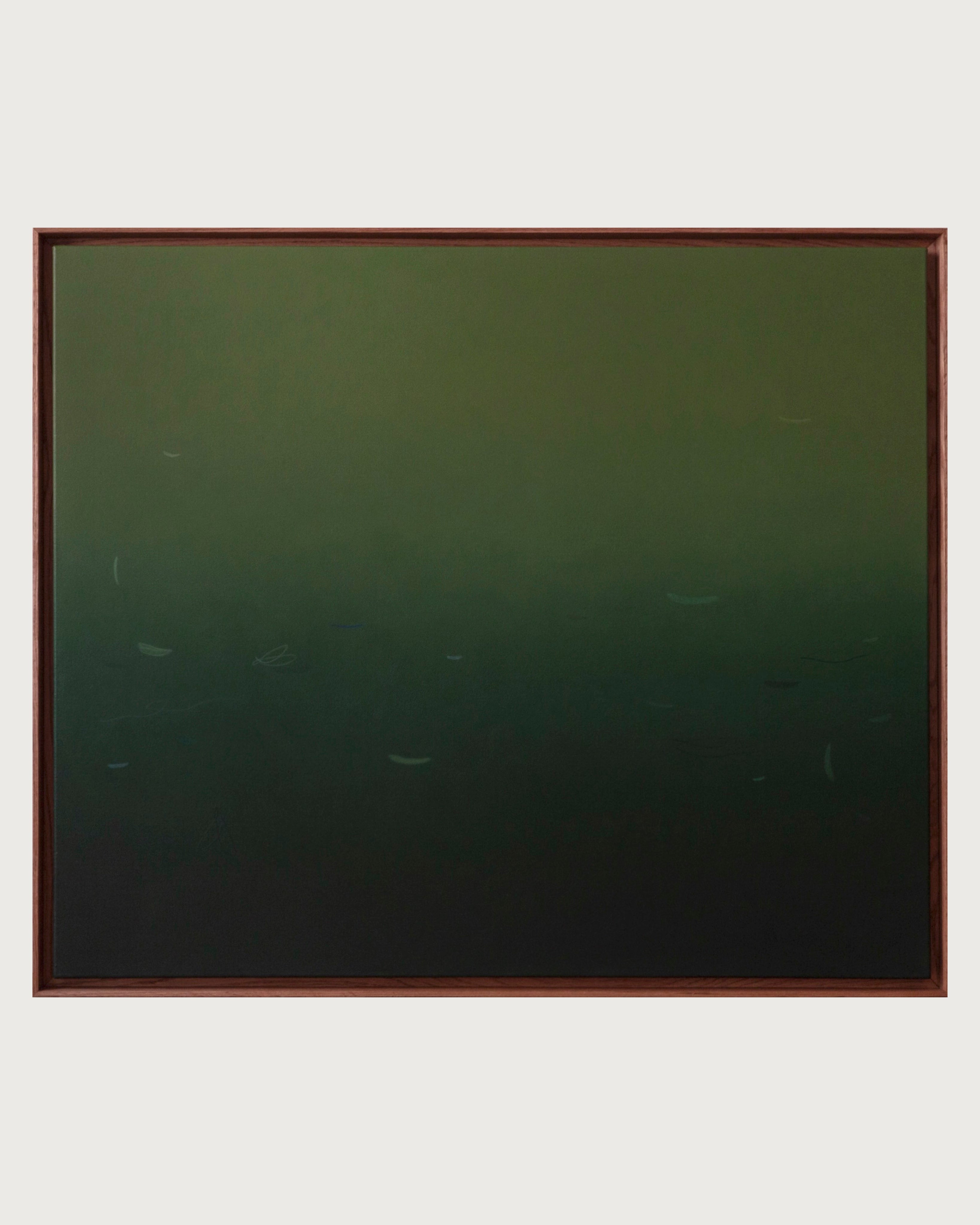 Within Canopy #2 Painting by Rebecca von Matérn | The Oblist — green gradient, contemporary artwork