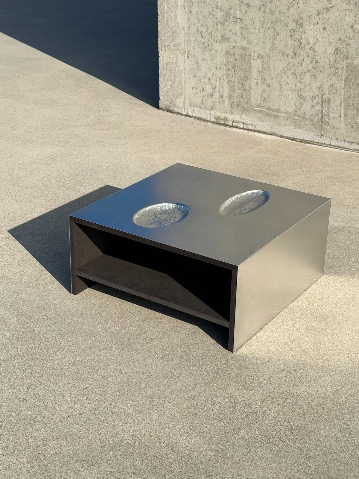 Crater Aluminium Coffee Table by Anja Rohner | The Oblist