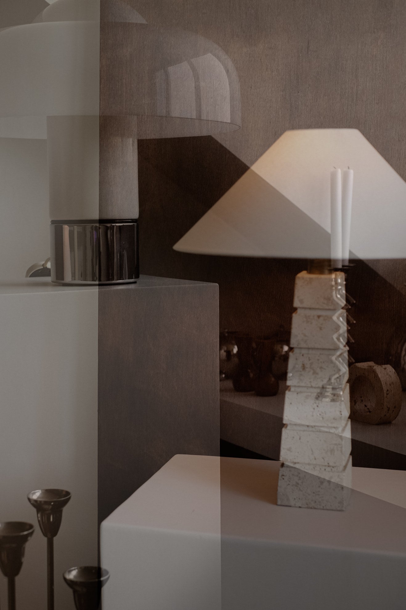 Travertine Table Lamp — additional view