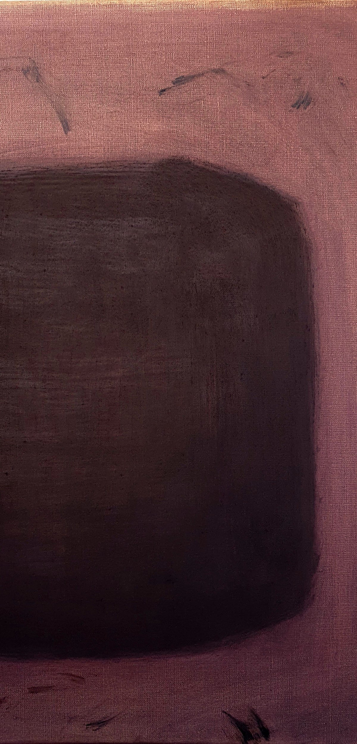 'Morning meditation' painting — side angle