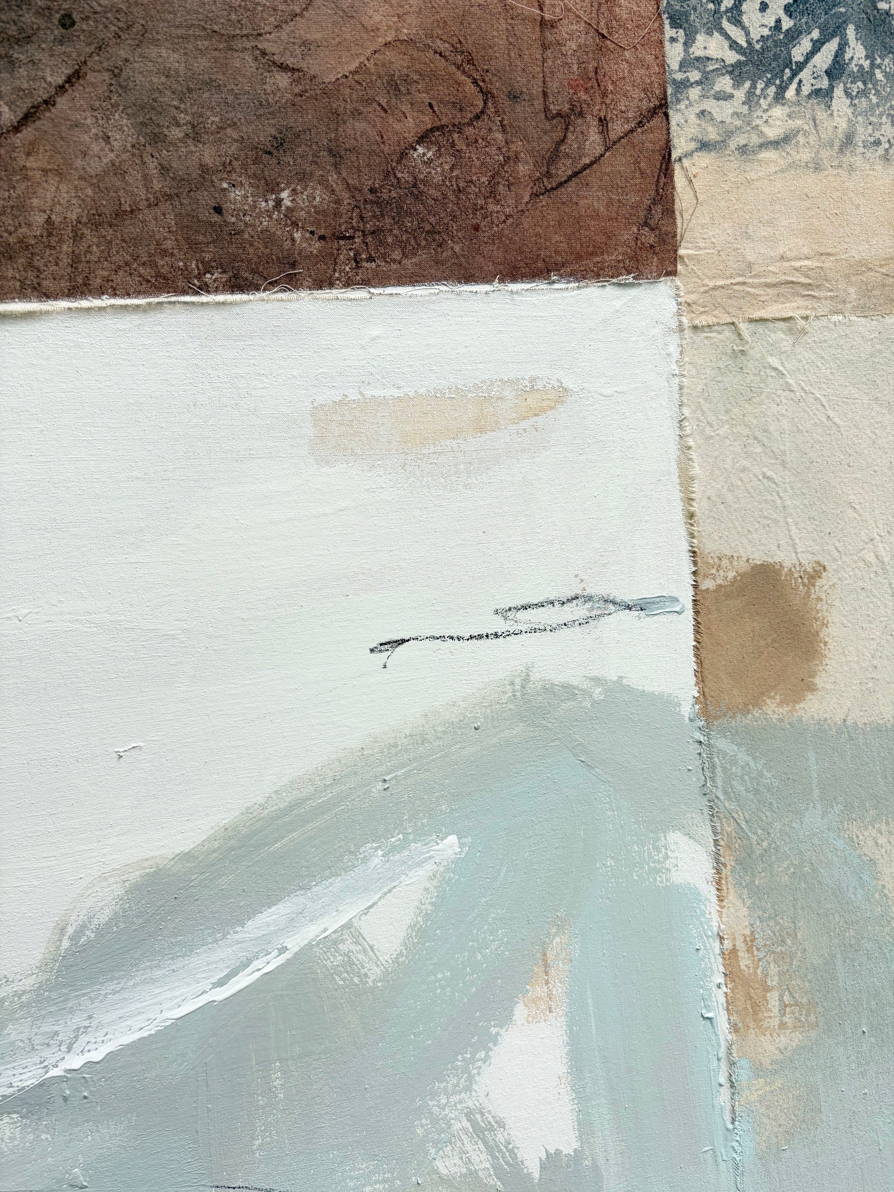 En Perspectiva Painting — side angle showing textured canvas detail