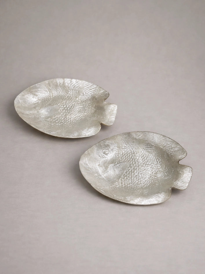 1970s France Vintage Mother Dish in Mother of Pearl (Pair) — side angle