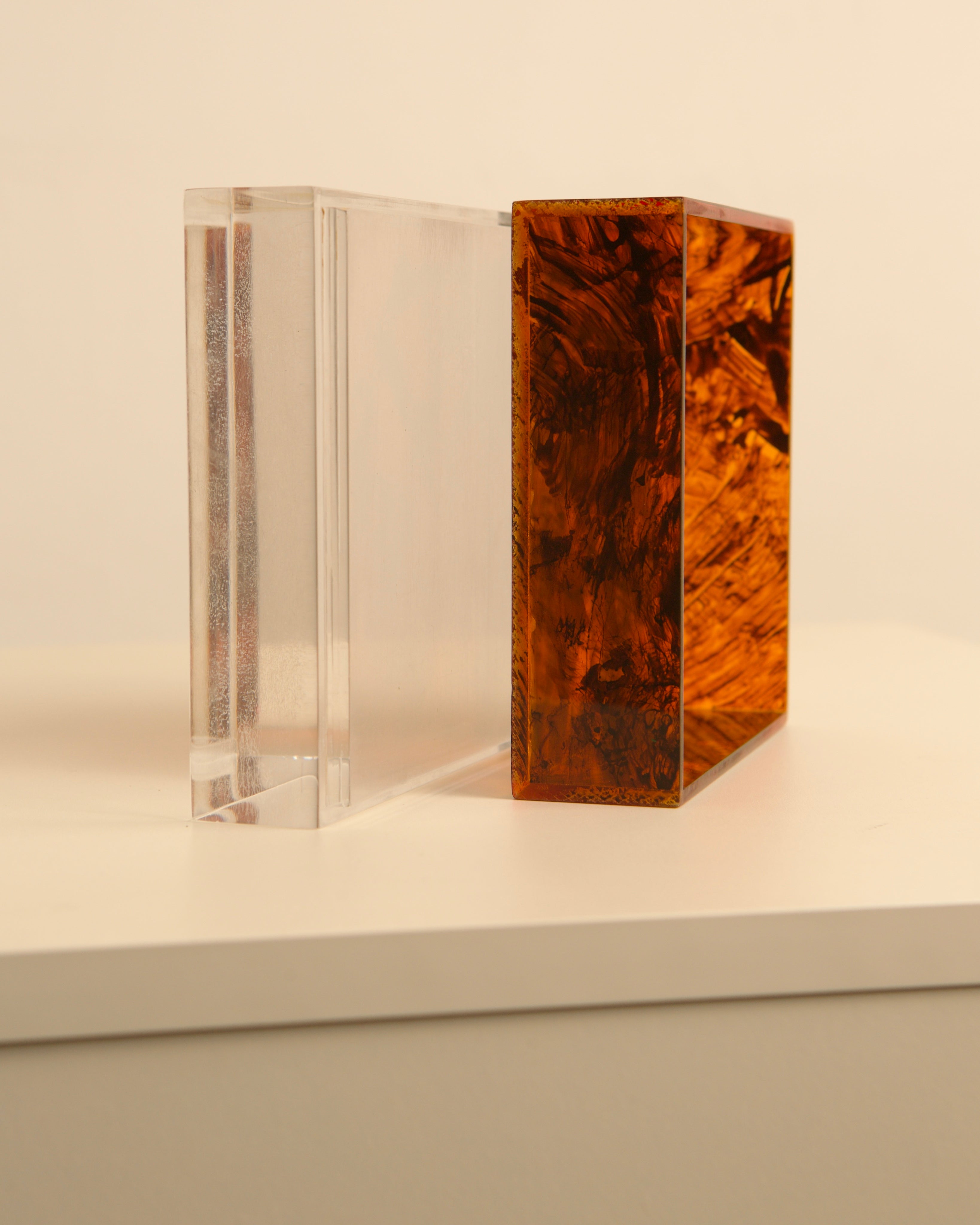 Large Italian Acetate and Plexiglass Box from the 70s