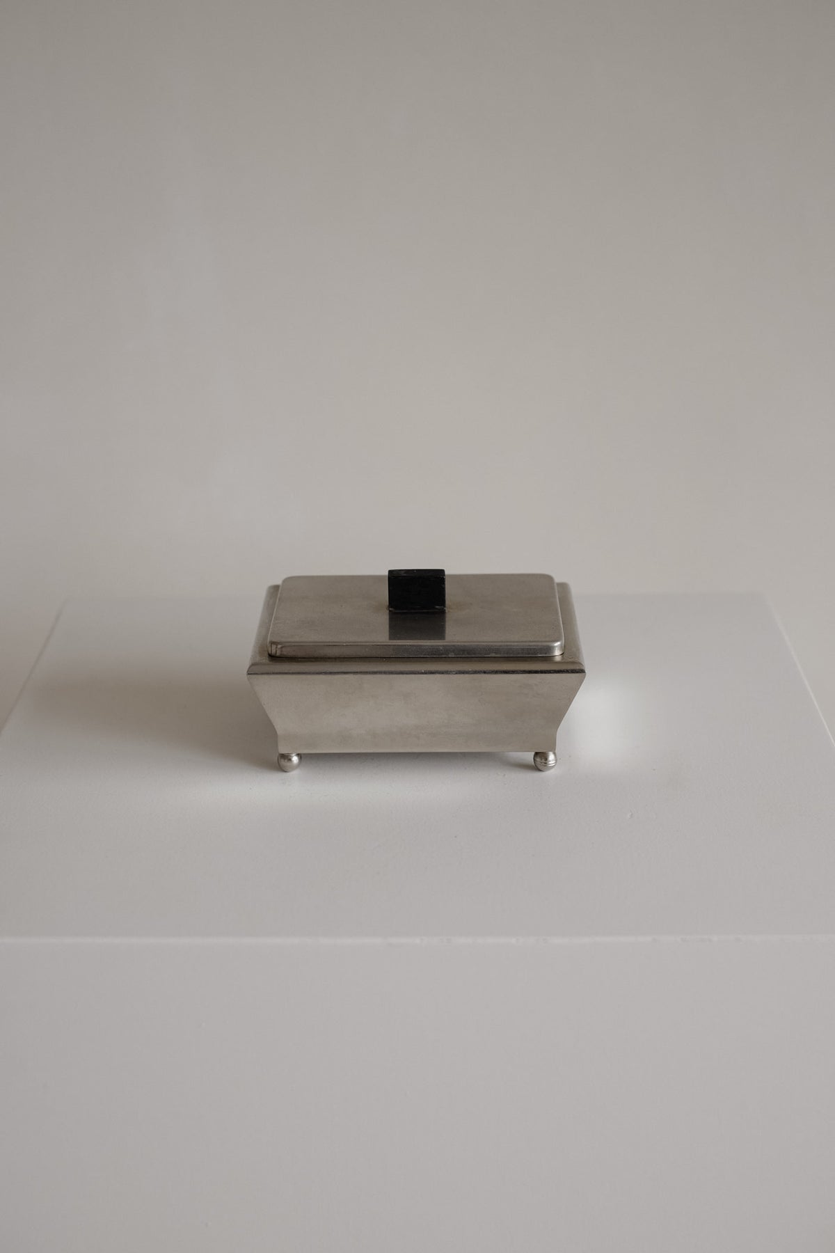 Art Deco Stainless Steel Box, 1930s  — detail view