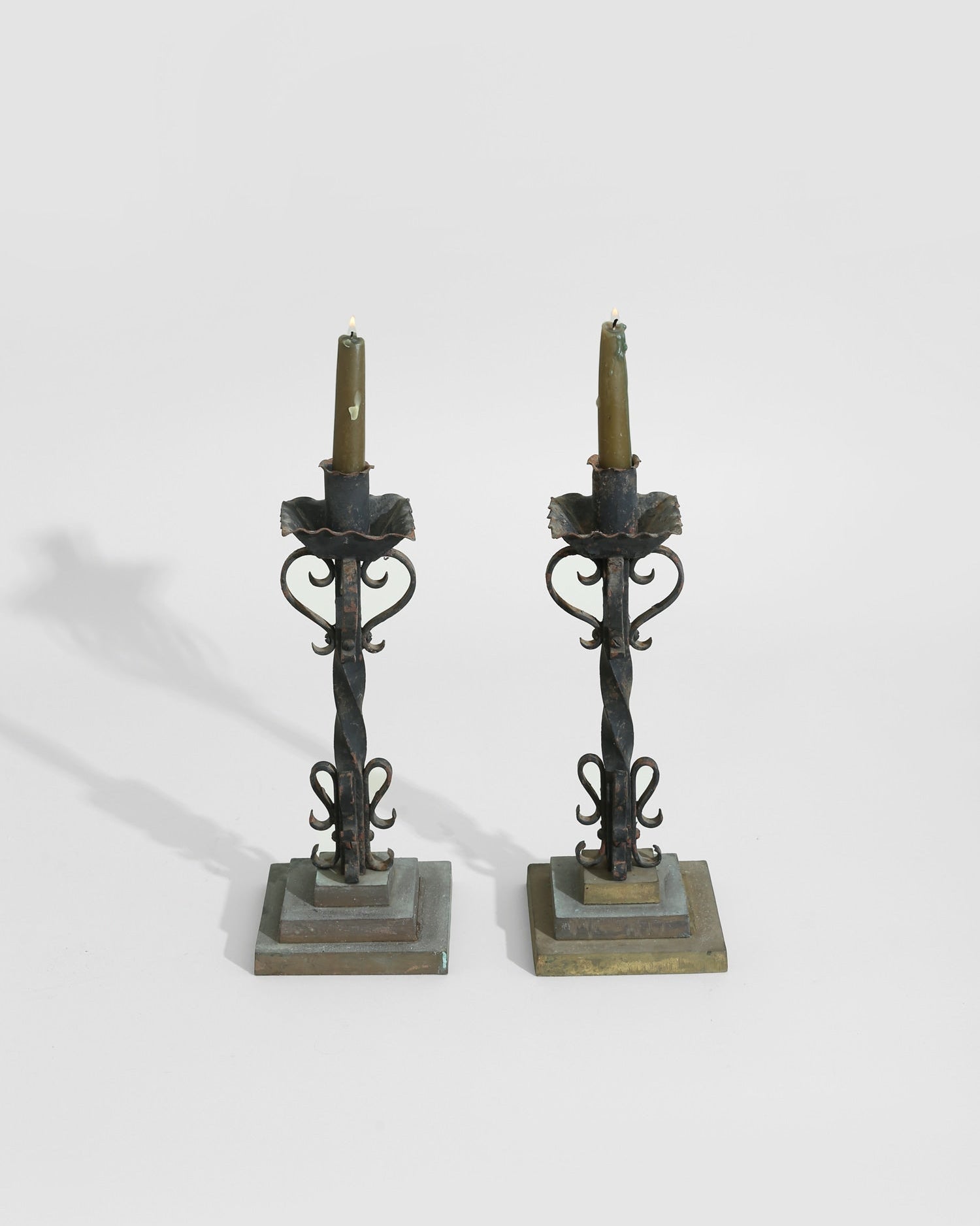 Wrought Iron Candleholder Set by Villa | The Oblist