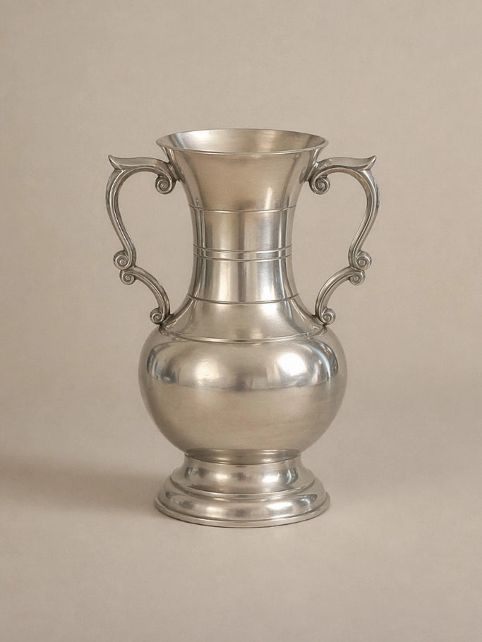 1970s Germany BMF Rein Zinn Pewter Vase — side angle