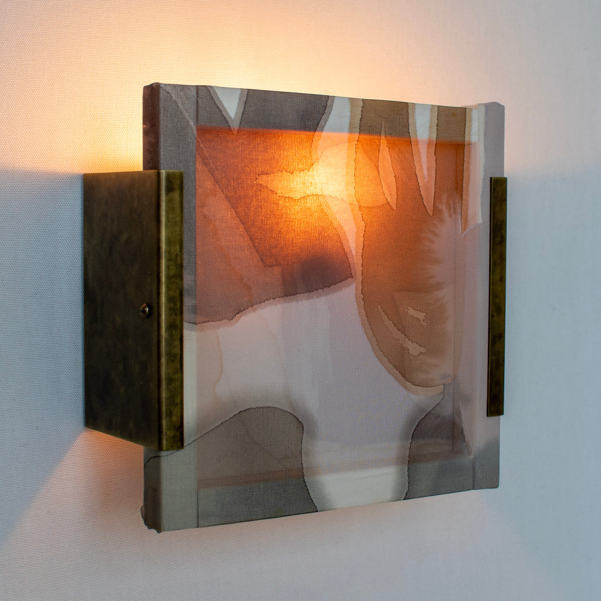 Hand-Painted Silk Instinct Sconce 01/12 — side angle