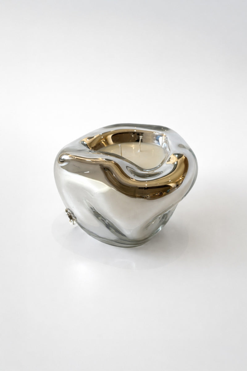 Lumi Candles by HOMA | The Oblist — handcrafted glass, silver finish