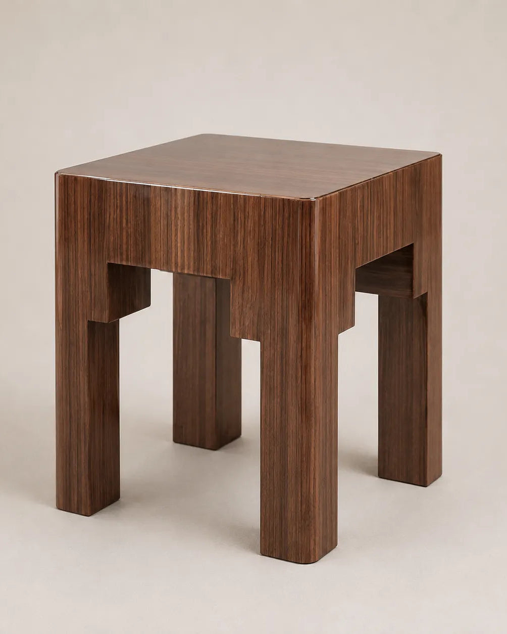 Adrian Side Table - Glossy Walnut by RIJD Interior | The Oblist