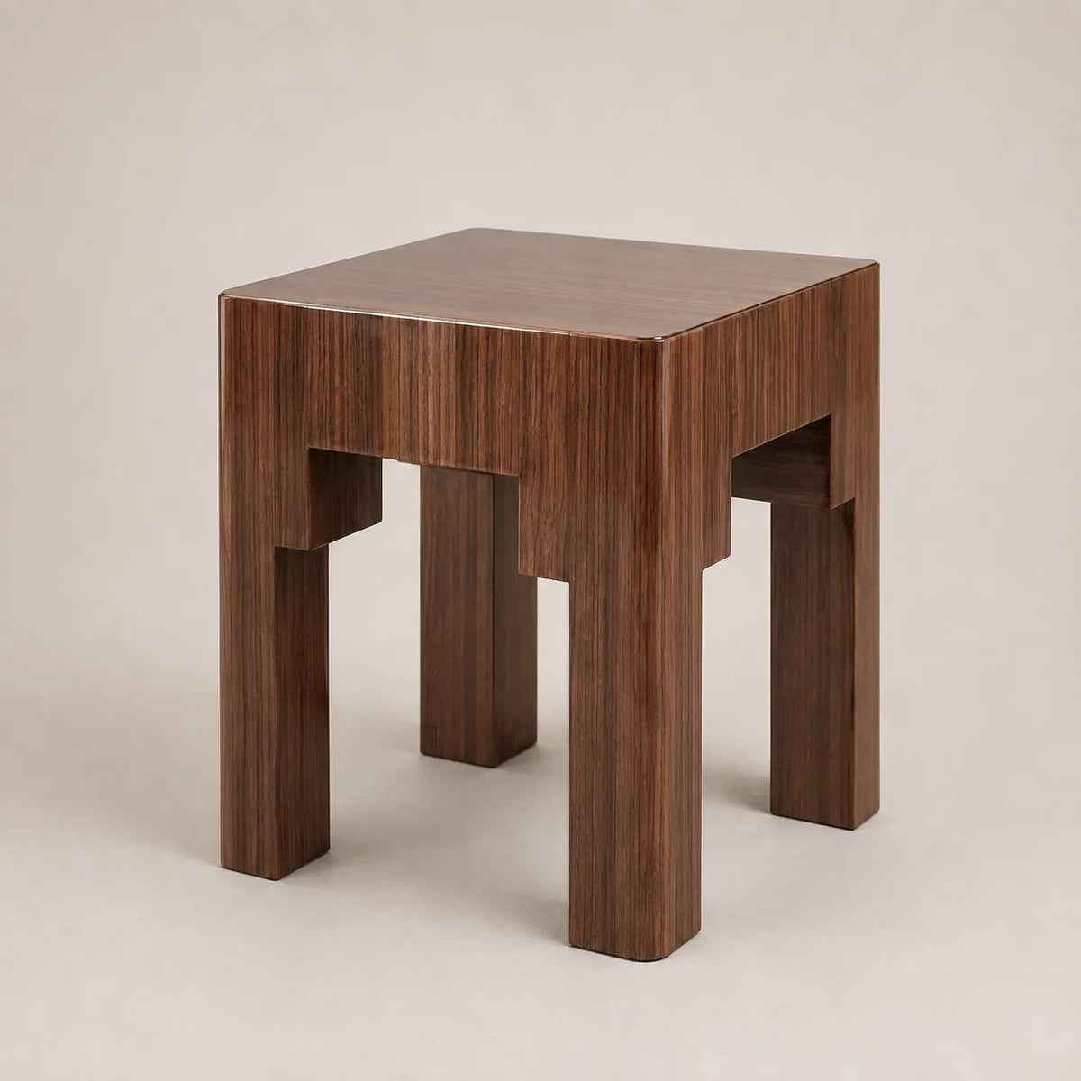 Adrian Side Table - Glossy Walnut by RIJD Interior | The Oblist