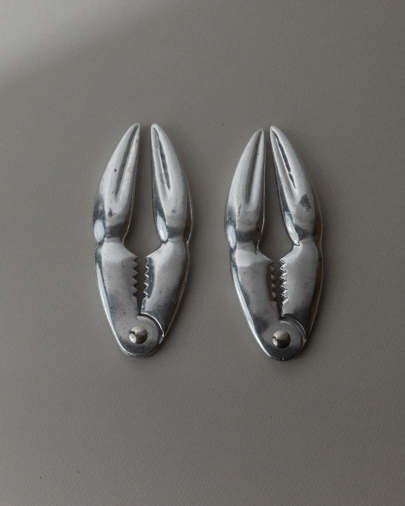1960s Silver Plated Lobster Cracker, Set of 2 by Bottega Jacobs | The Oblist — silver finish, vintage serveware