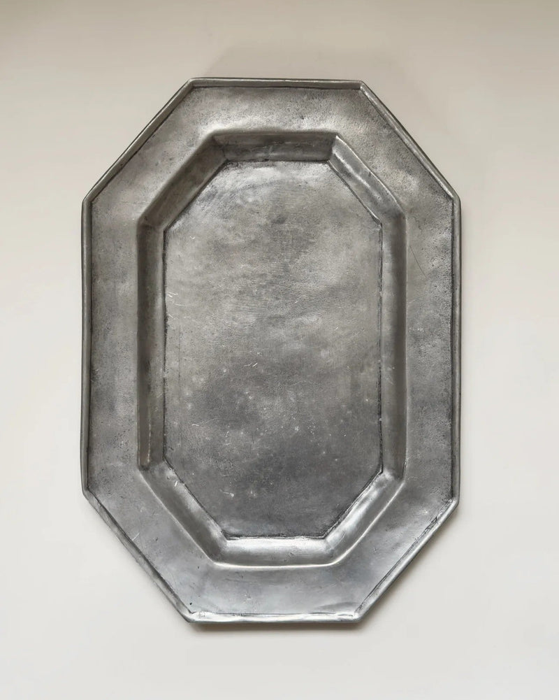Octagonal Pewter Plate by Galerie Storm | The Oblist — vintage pewter material