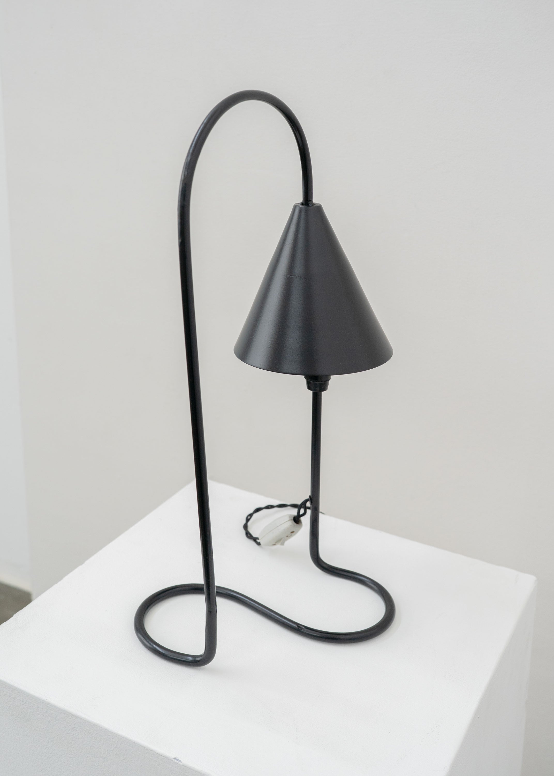 Sculptural Vintage Table Lamp — side angle