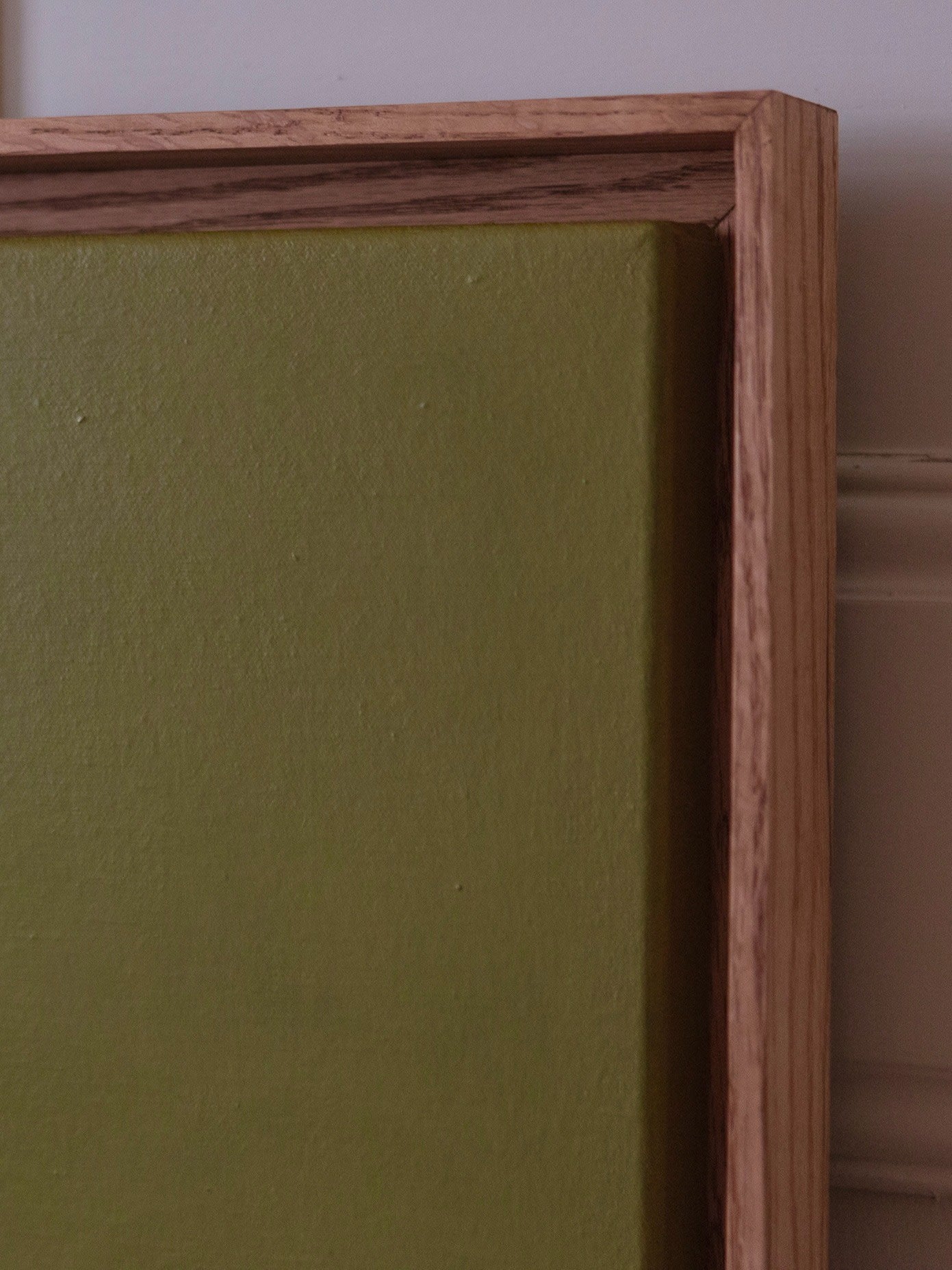 Within Canopy #1 — top view of green canvas with wooden frame