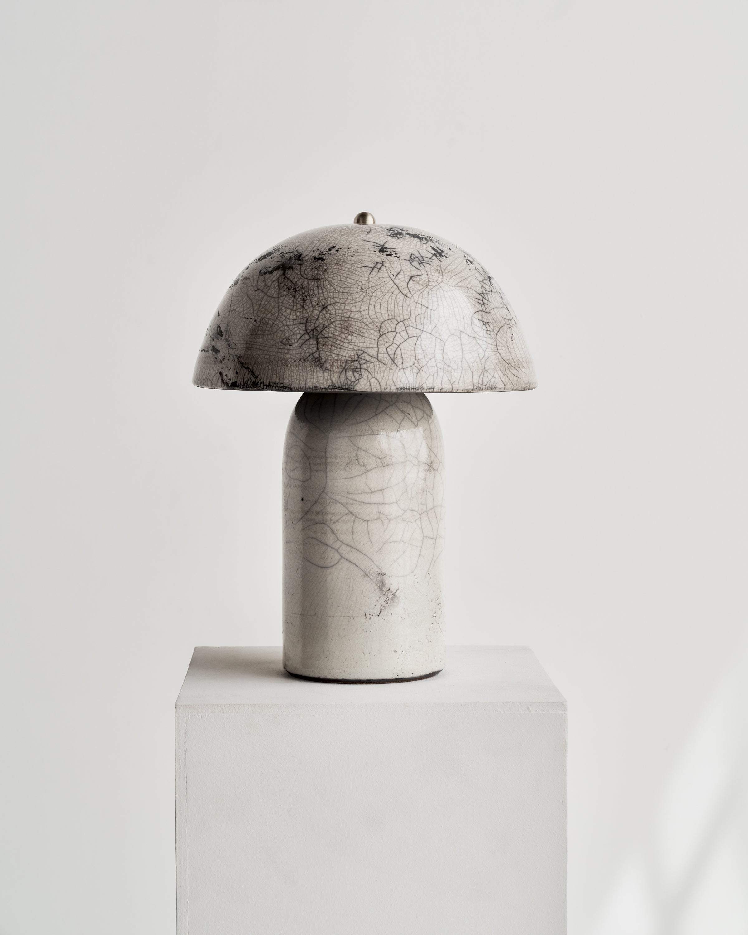 Raku Tera Lamp — side angle