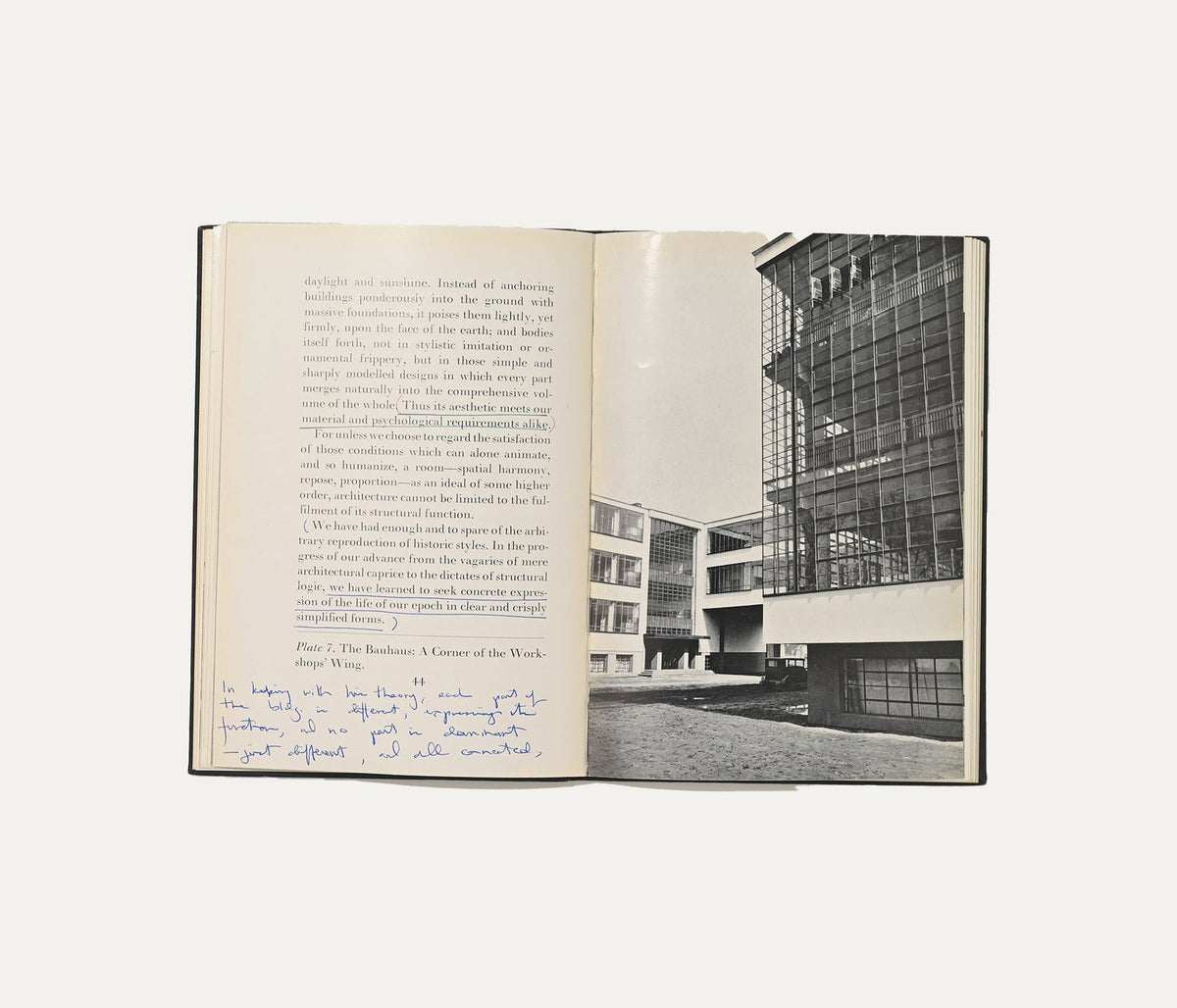 The New Architecture and The Bauhaus, Walter Gropius, 1956 Interiors Book — lifestyle setting