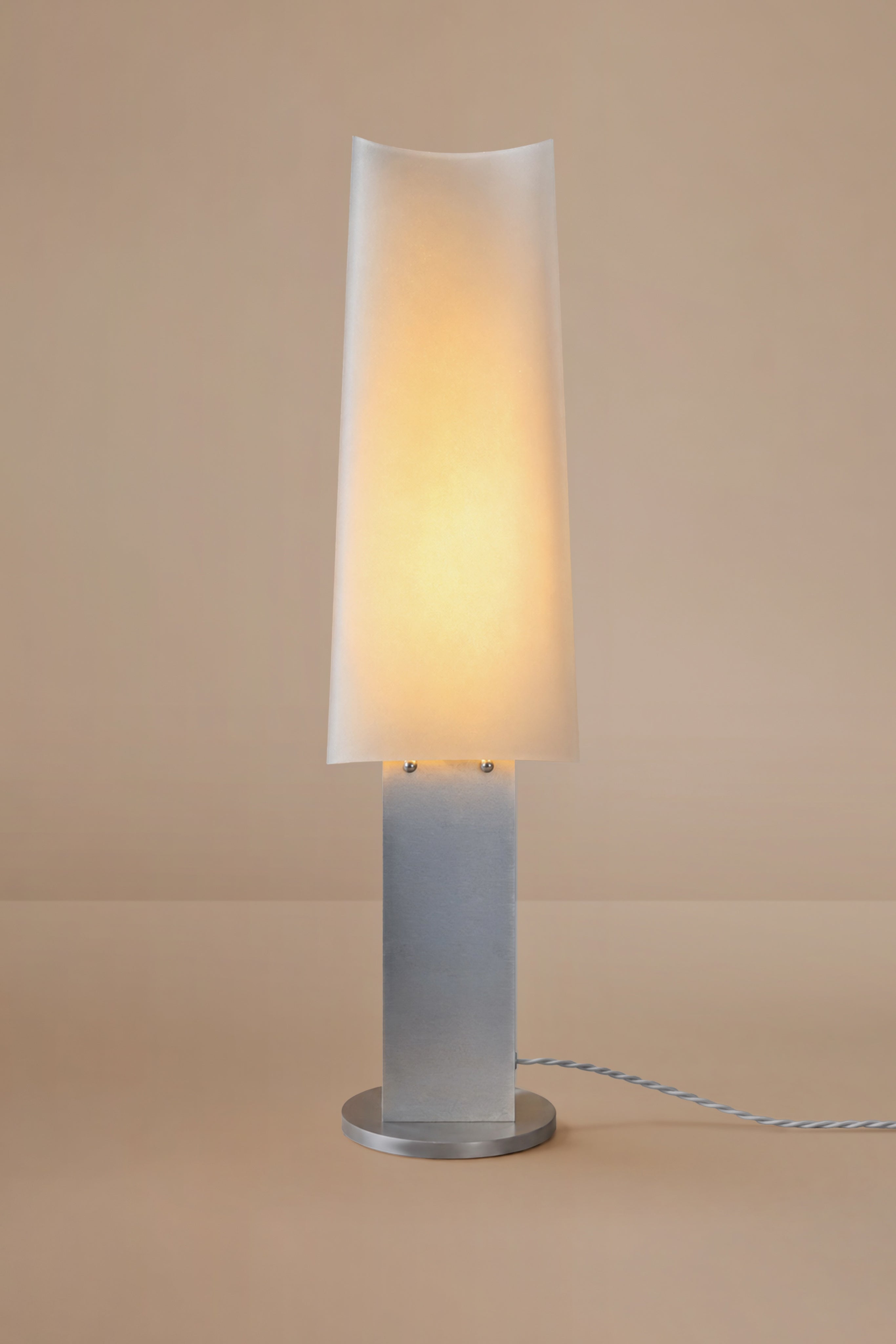 Soft Ply Table Lamp (Lacquered Paper) — side angle