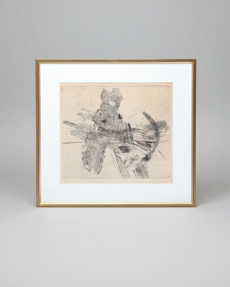 Swedish Lithograph by Ulf Trotzig by Maud Vaughan | The Oblist — framed black and white artwork