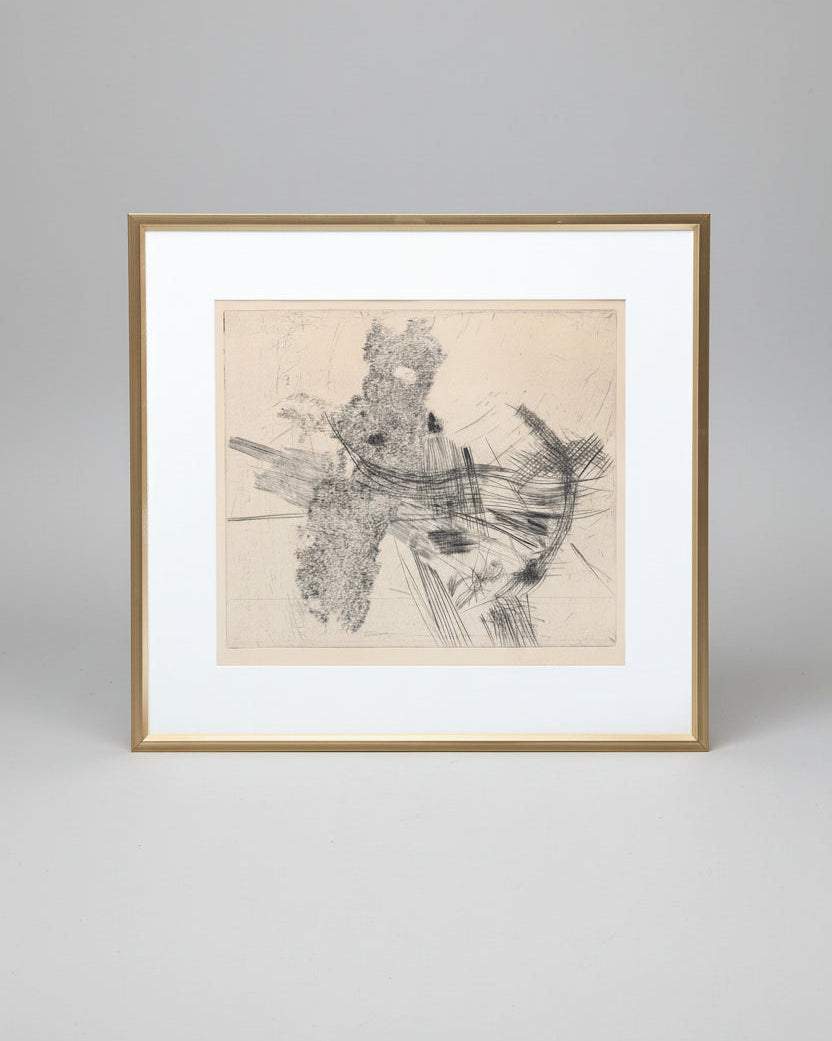 Swedish Lithograph by Ulf Trotzig by Maud Vaughan | The Oblist — framed black and white artwork