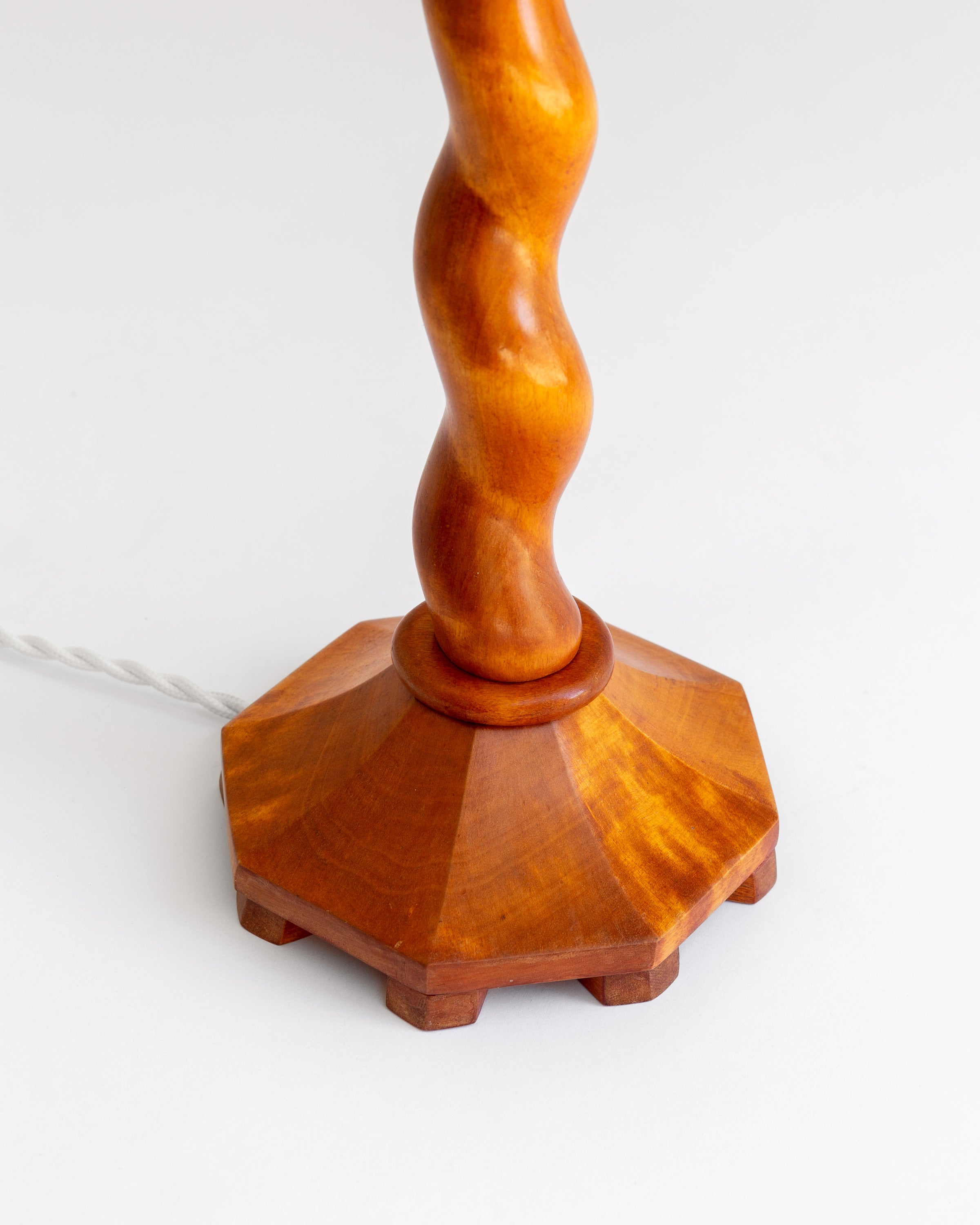 Hand-Carved Swedish Table Lamp, 1943 — in context
